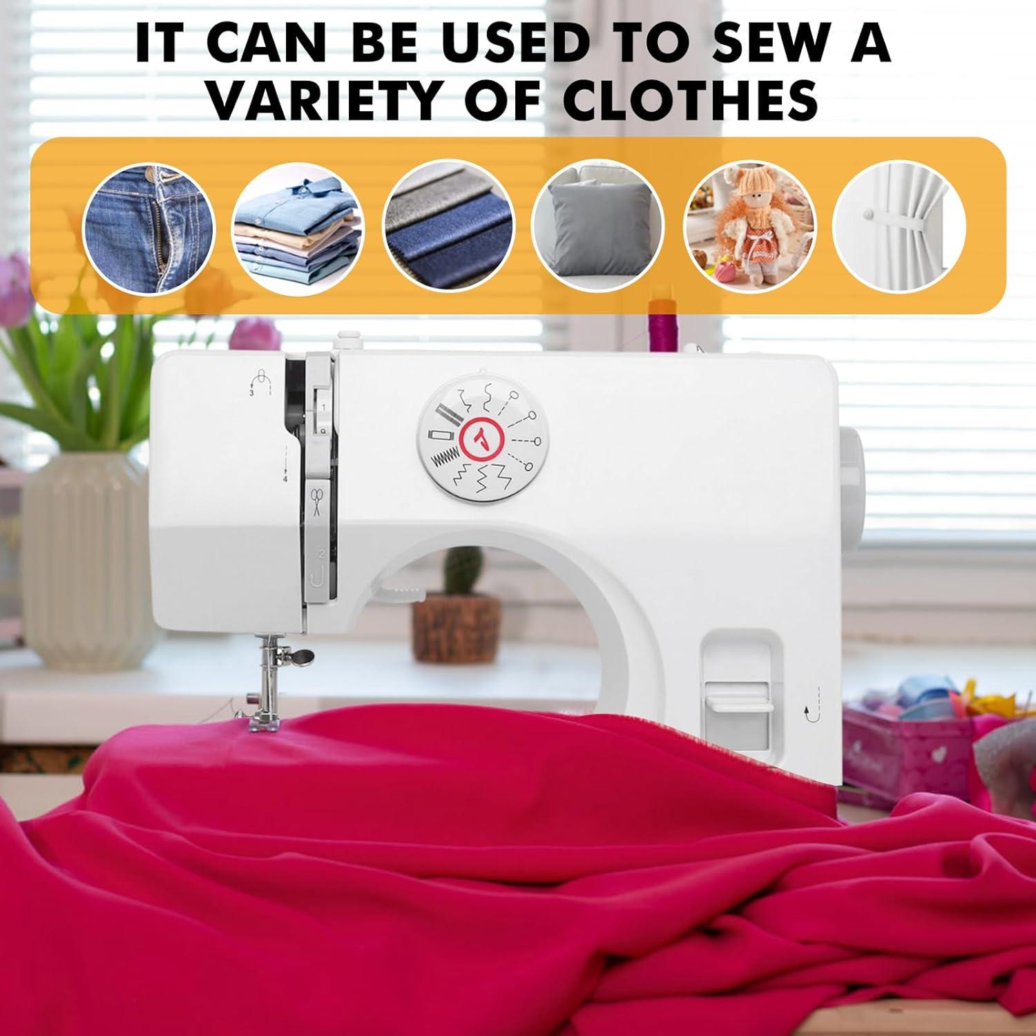 Mini Máquina de Coser Eléctrica Vanttokeey 12 Puntadas Doble Hilo