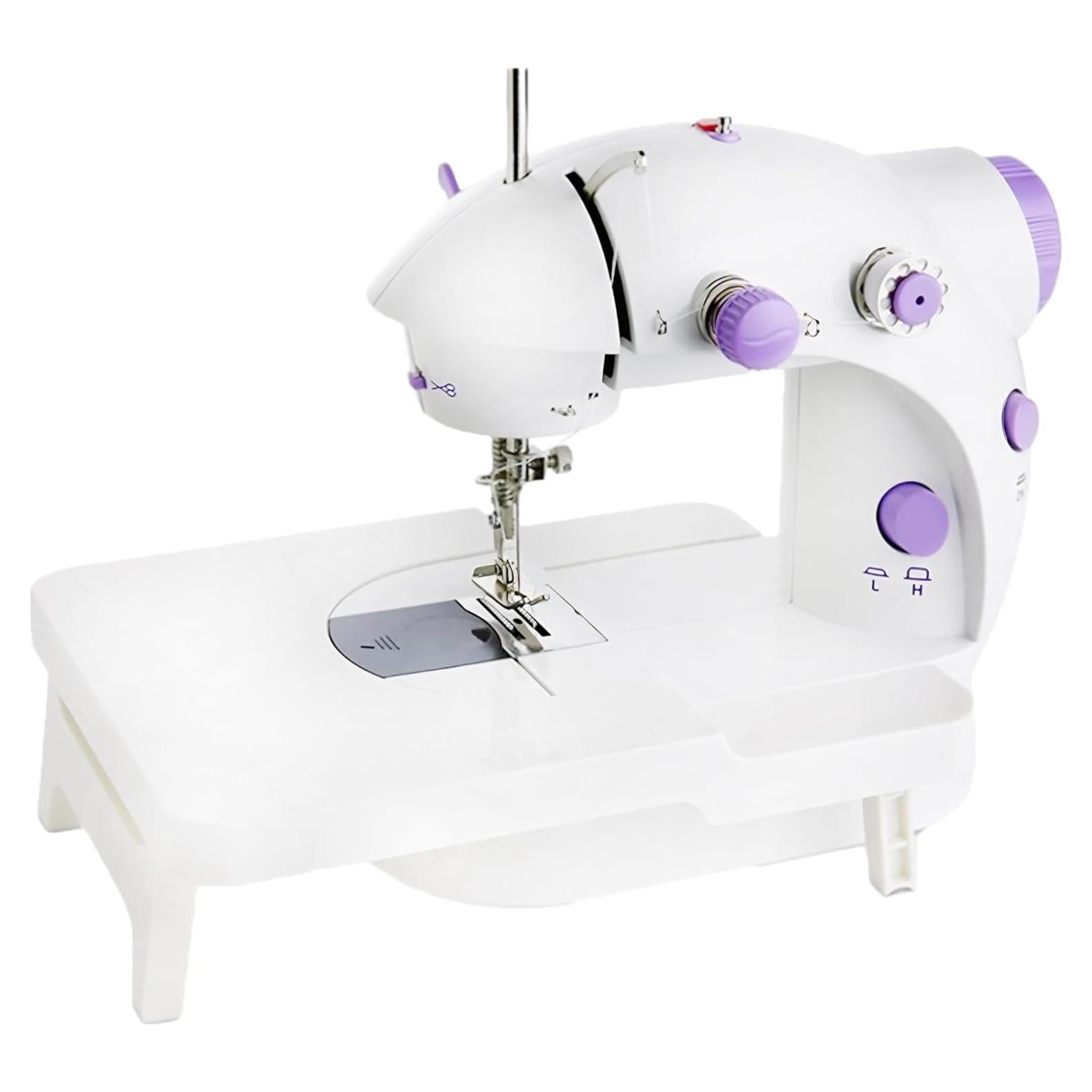 Máquina de Coser Portátil para Principiantes con Mesa y Luz LED