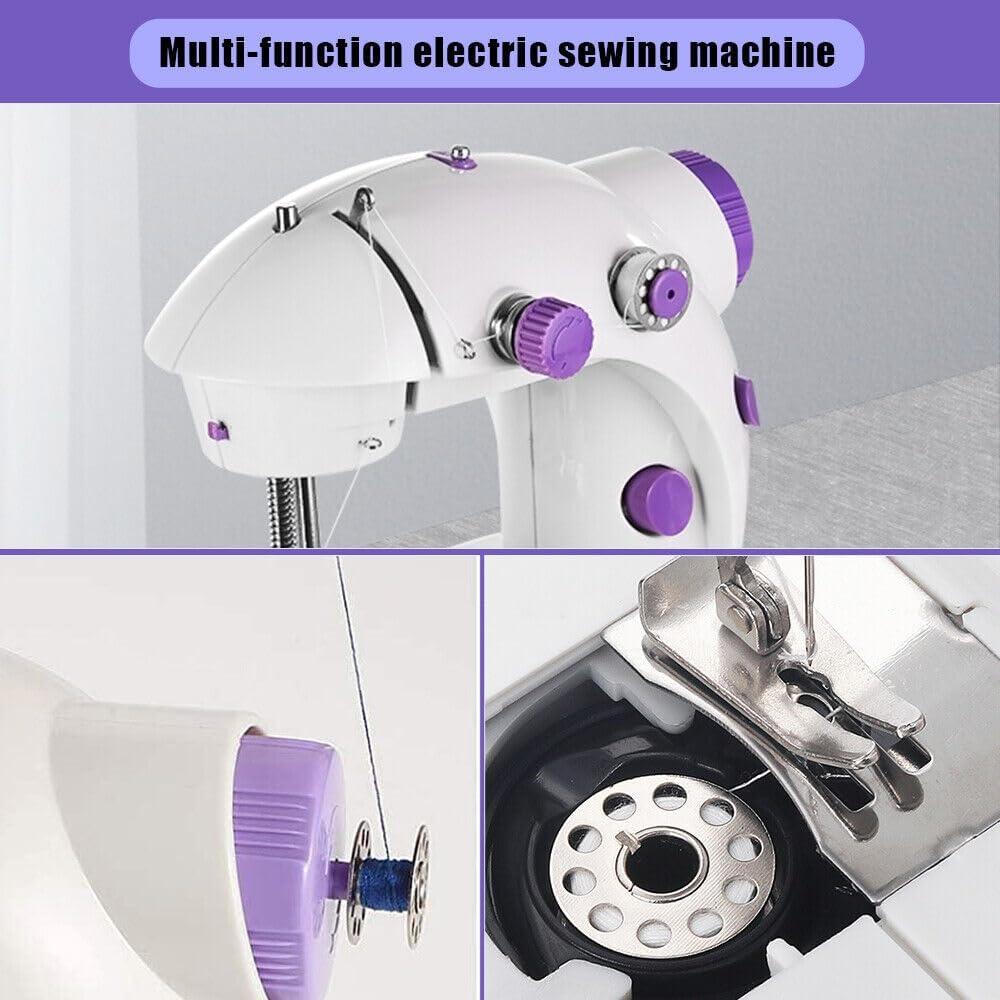 Máquina de Coser Portátil para Principiantes con Mesa y Luz LED