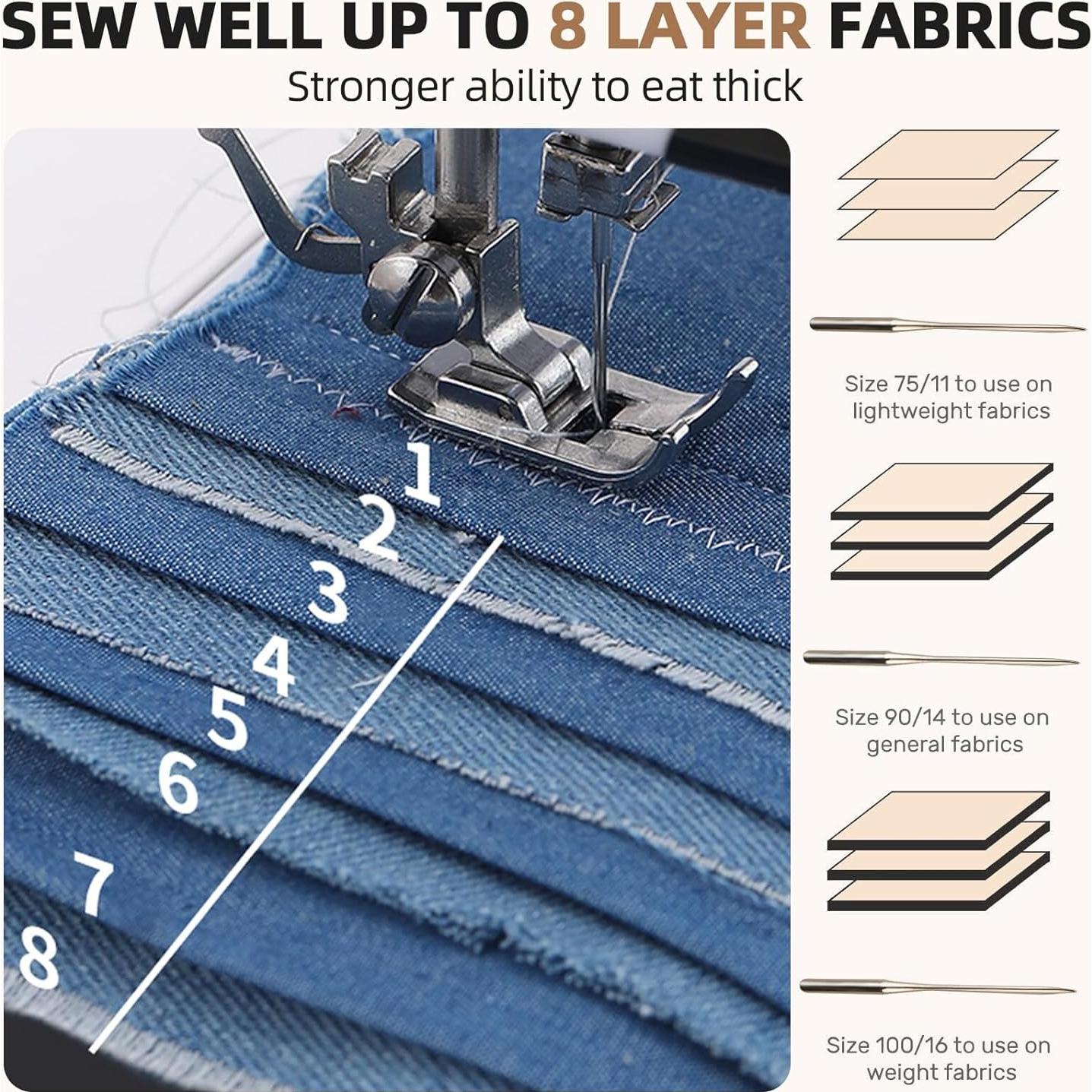 Mini Máquina de Coser Eléctrica Sonhomay 12 Puntadas LED