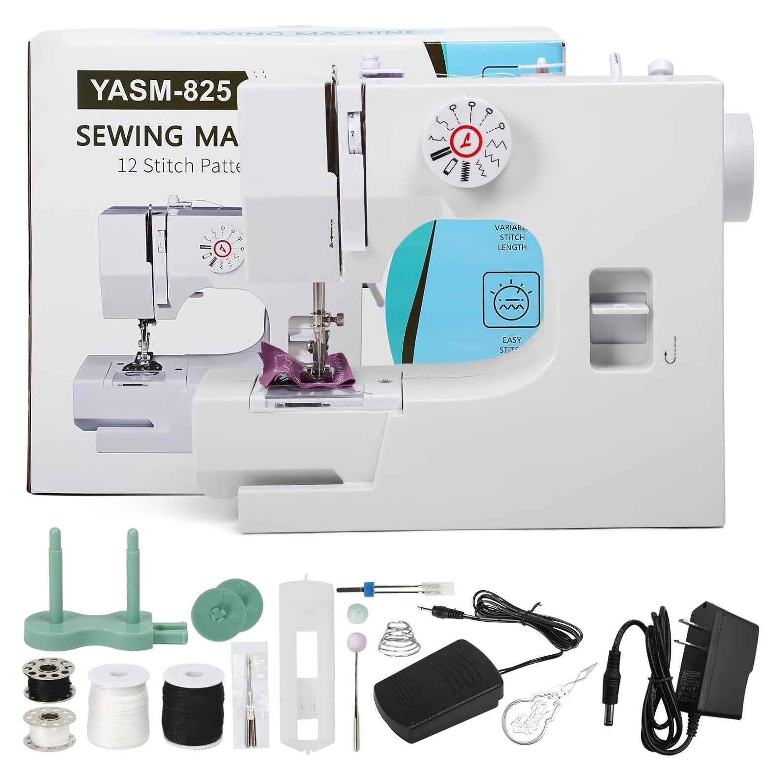 Máquina de Coser Eléctrica Mini Eatbuy 12 Puntadas Doble Velocidad