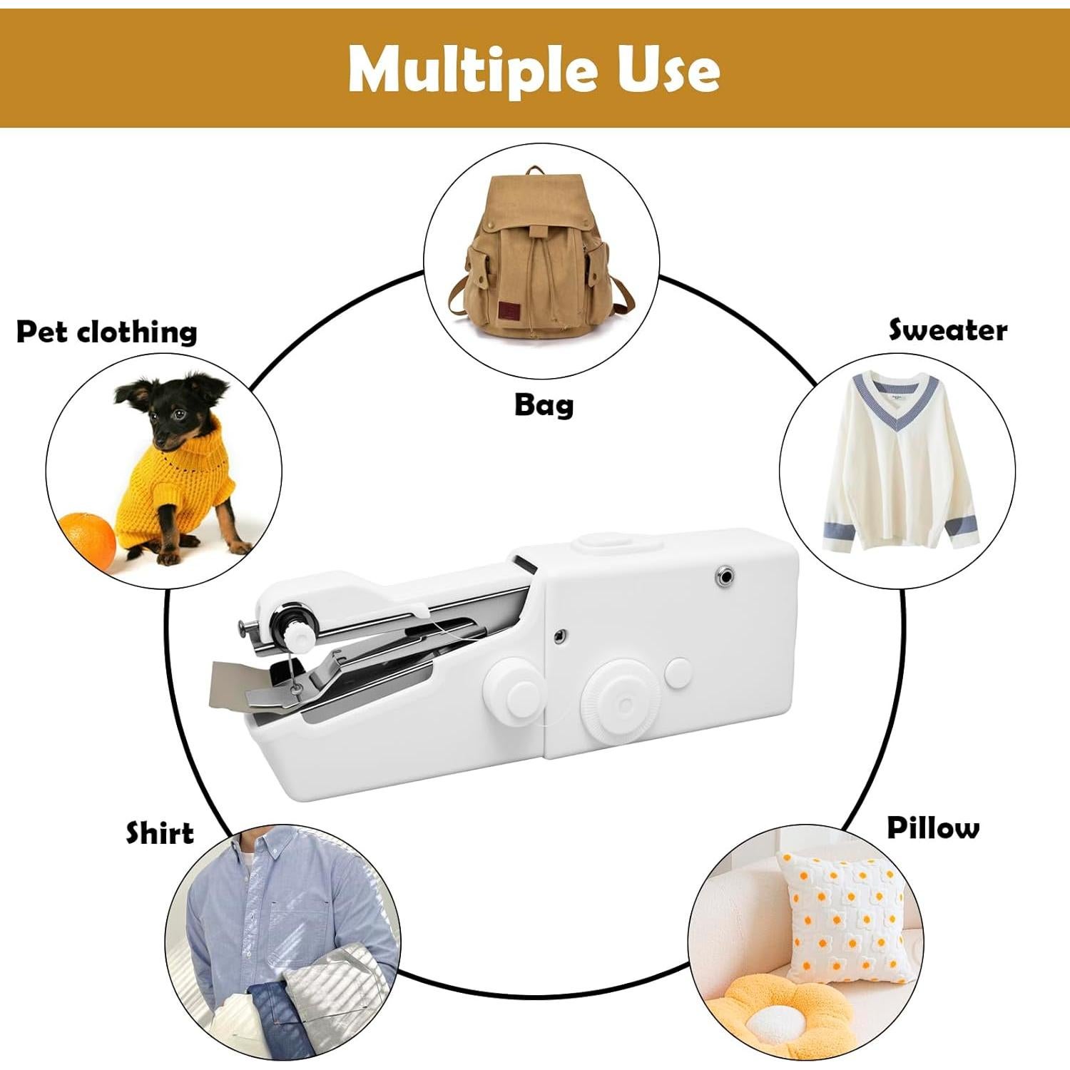 Máquina de Coser de Mano Mewzepe SCFRJ-01 Portátil 348g