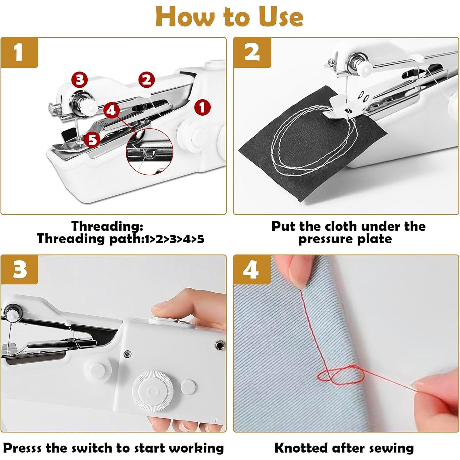 Máquina de Coser de Mano Mewzepe SCFRJ-01 Portátil 348g