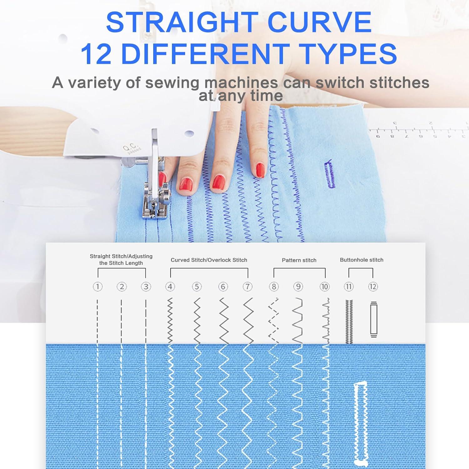 Máquina de Coser Eléctrica Portátil LetCartMaker 608A 12 Puntadas