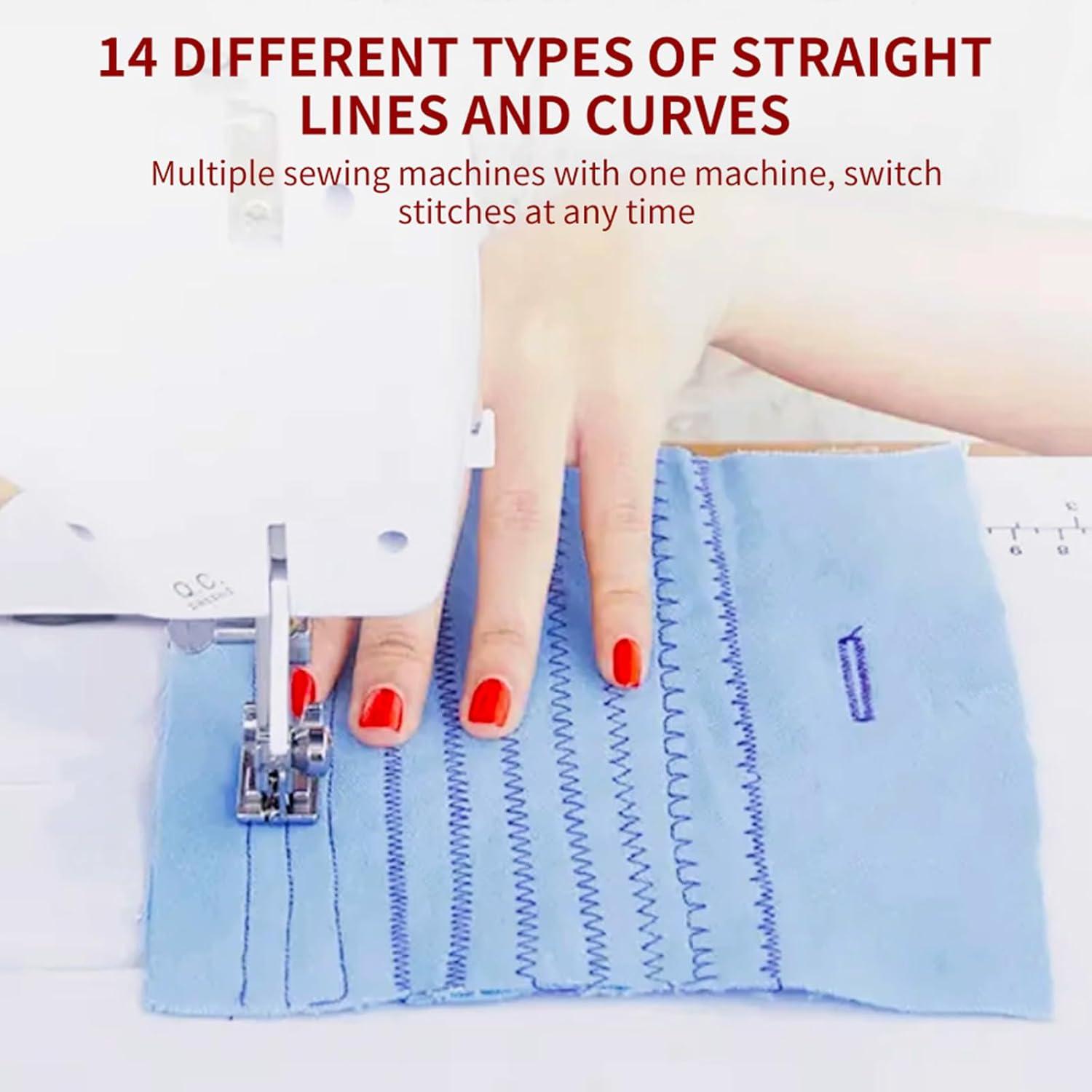 Mini Máquina de Coser Eléctrica Vanttokeey 14 Puntadas Blanca