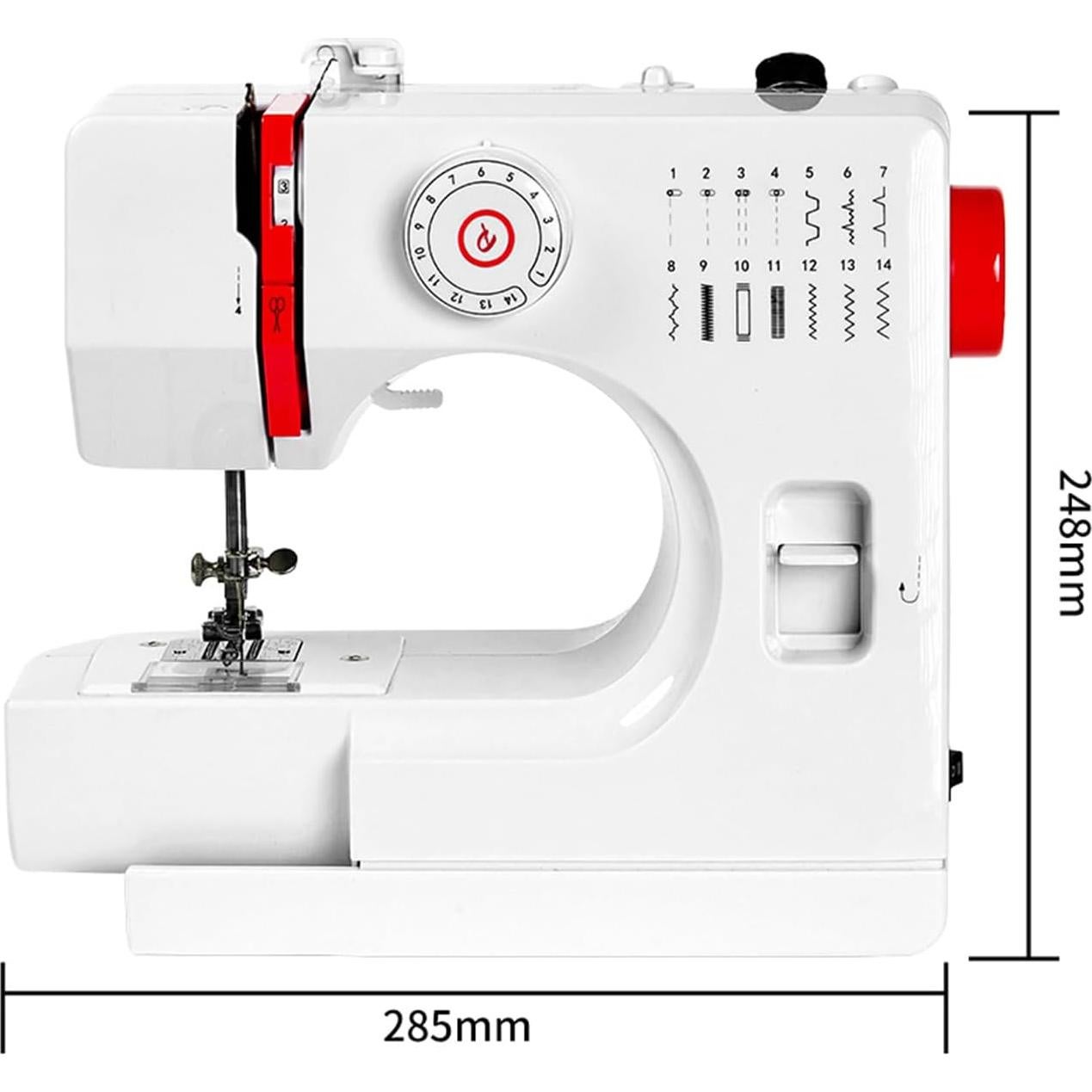 Mini Máquina de Coser Eléctrica Vanttokeey 14 Puntadas Blanca