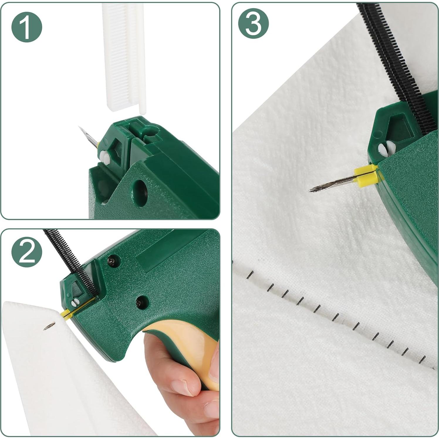 Pistola de Costura Mini BS ONE Verdeamarillo con 4000 Sujetadores