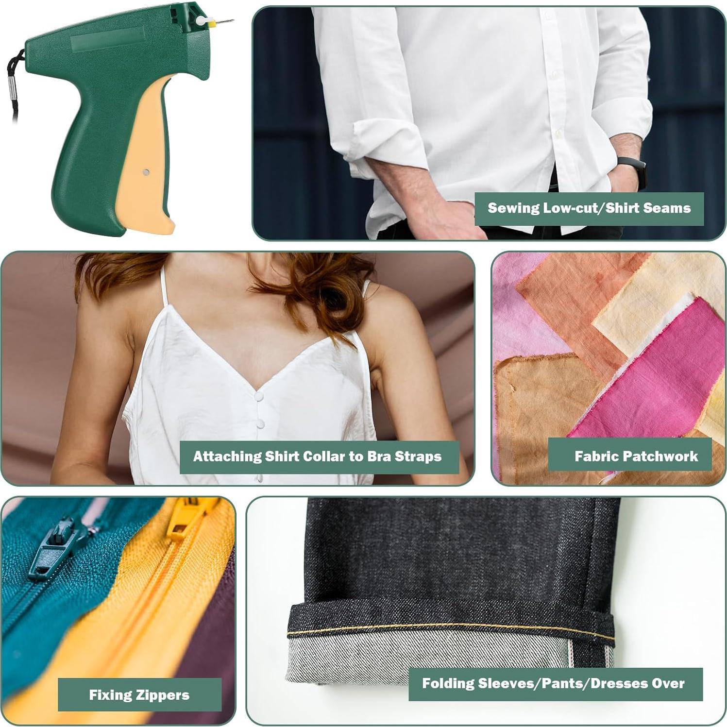 Pistola de Costura Mini BS ONE Verdeamarillo con 4000 Sujetadores