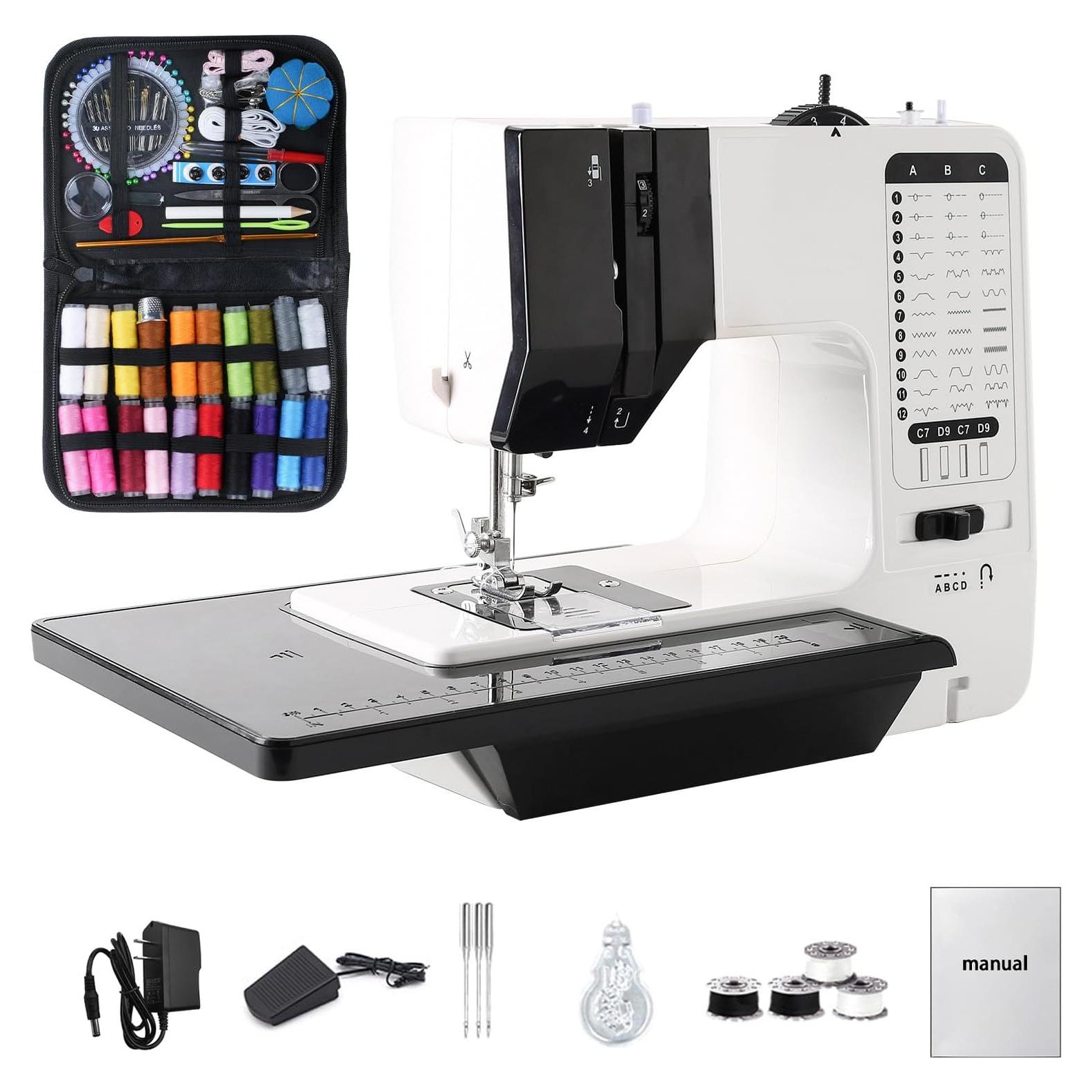 Máquina de Coser Mini Portátil GY10942 con 12 Puntadas y Mesa