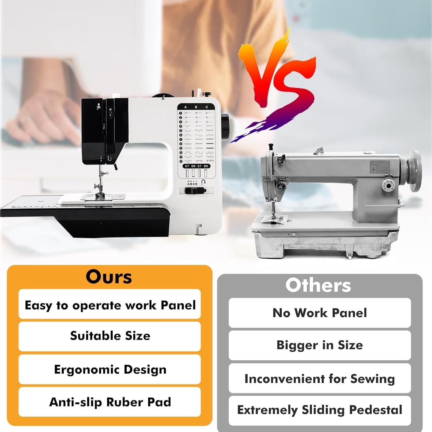 Máquina de Coser Mini Portátil GY10942 con 12 Puntadas y Mesa