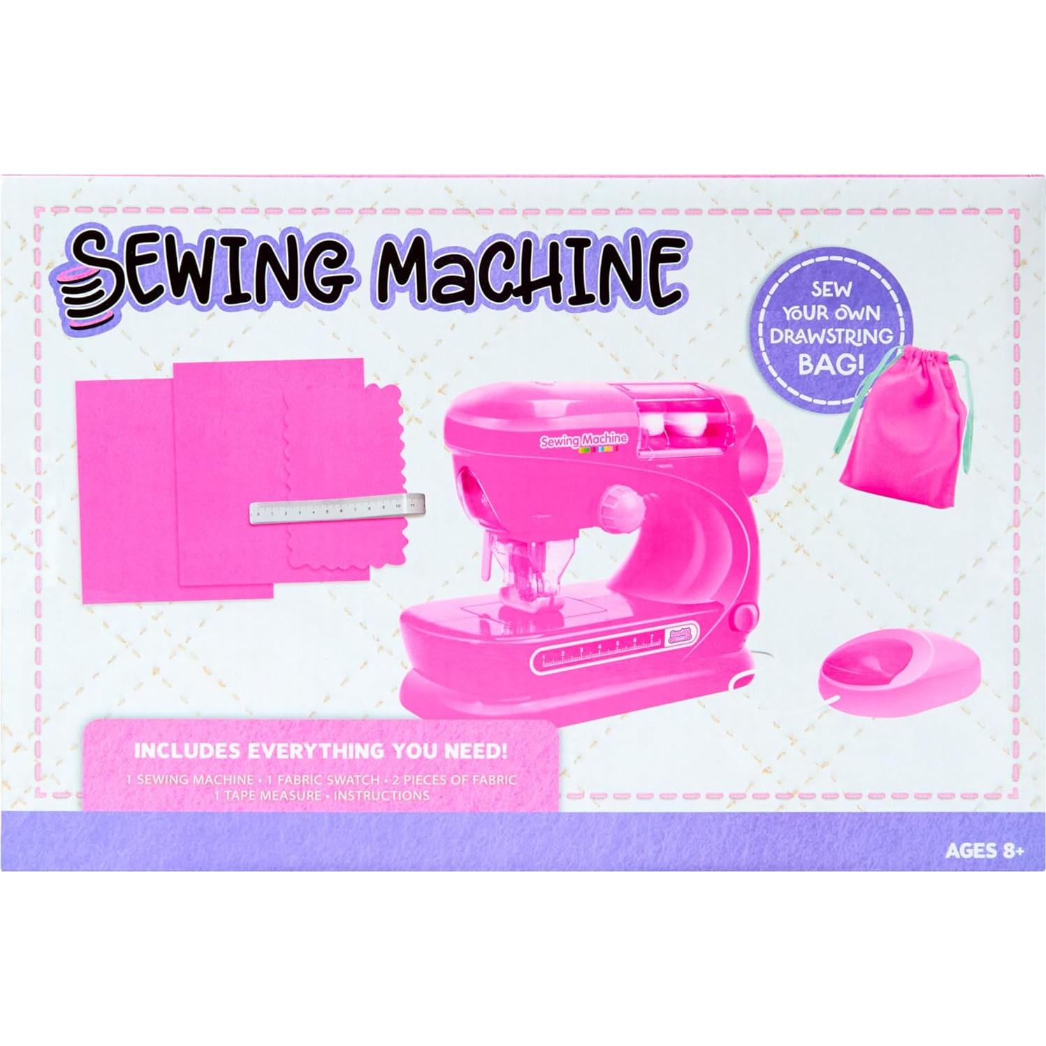 Kit de Costura para Niños Anker Play - Máquina Rosa, 7 Piezas