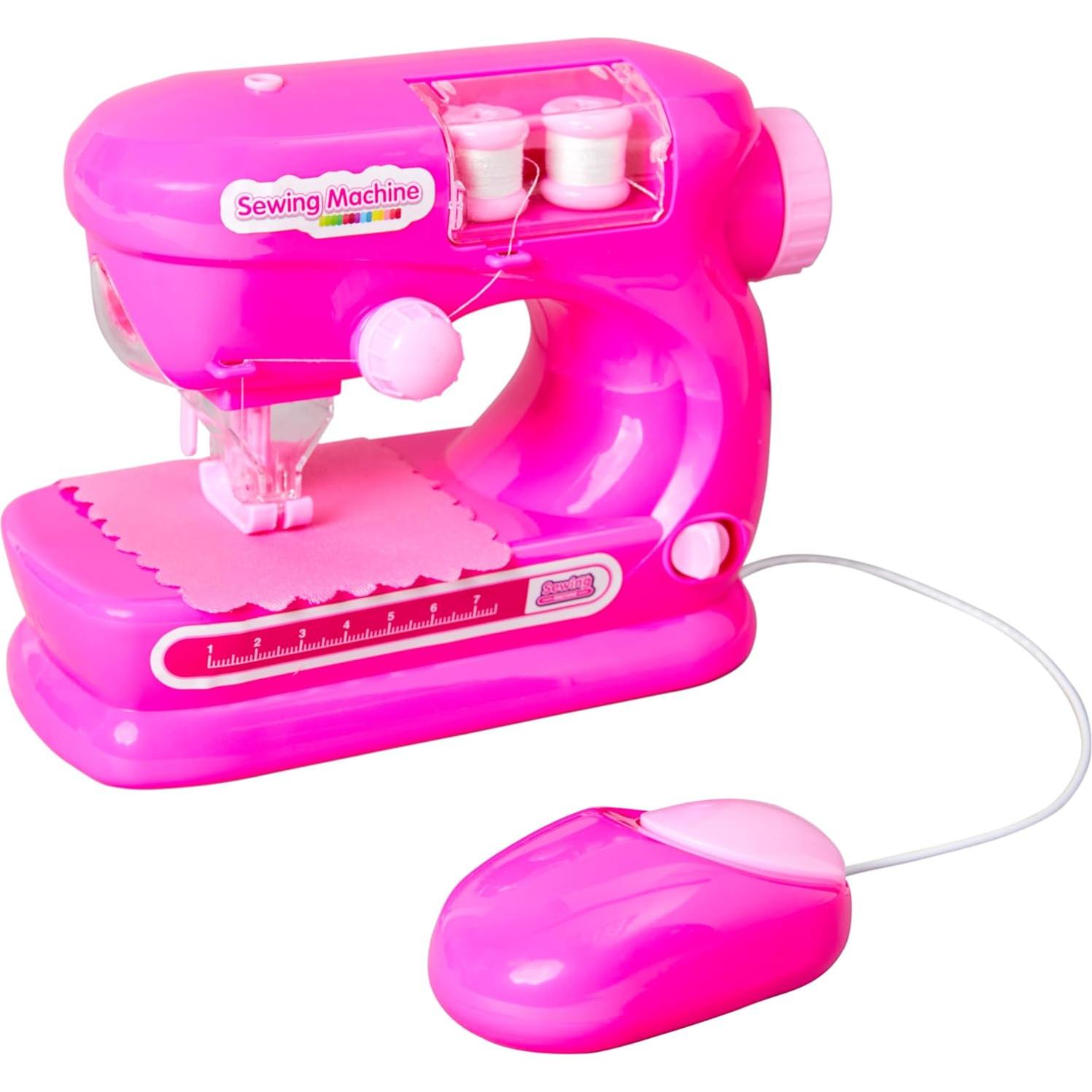 Kit de Costura para Niños Anker Play - Máquina Rosa, 7 Piezas