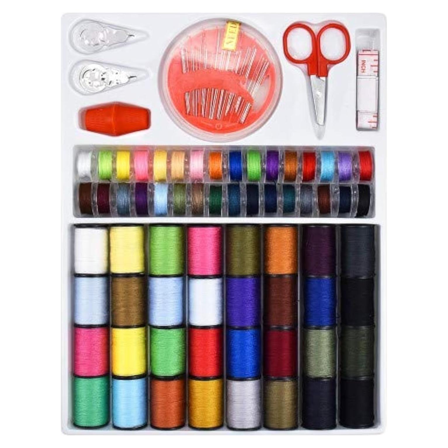 Kit de Costura HQDeal 100pcs - 64 Bobinas de Hilo Multicolor
