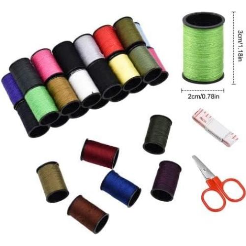 Kit de Costura HQDeal 100pcs - 64 Bobinas de Hilo Multicolor