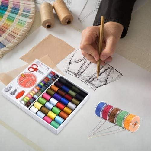 Kit de Costura HQDeal 100pcs - 64 Bobinas de Hilo Multicolor