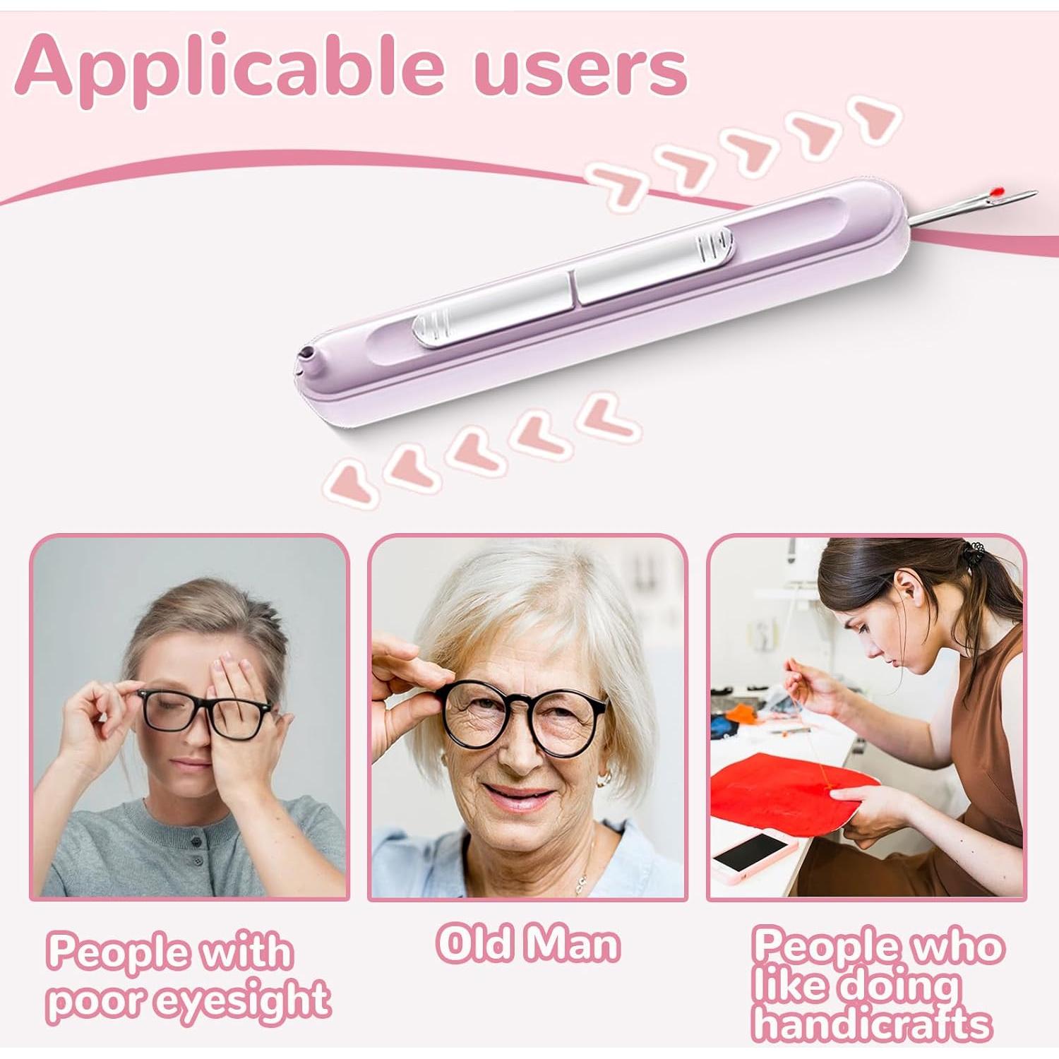 Enhebrador Automático Dekdecutyr 2 en 1 Púrpura - Herramienta de Coser