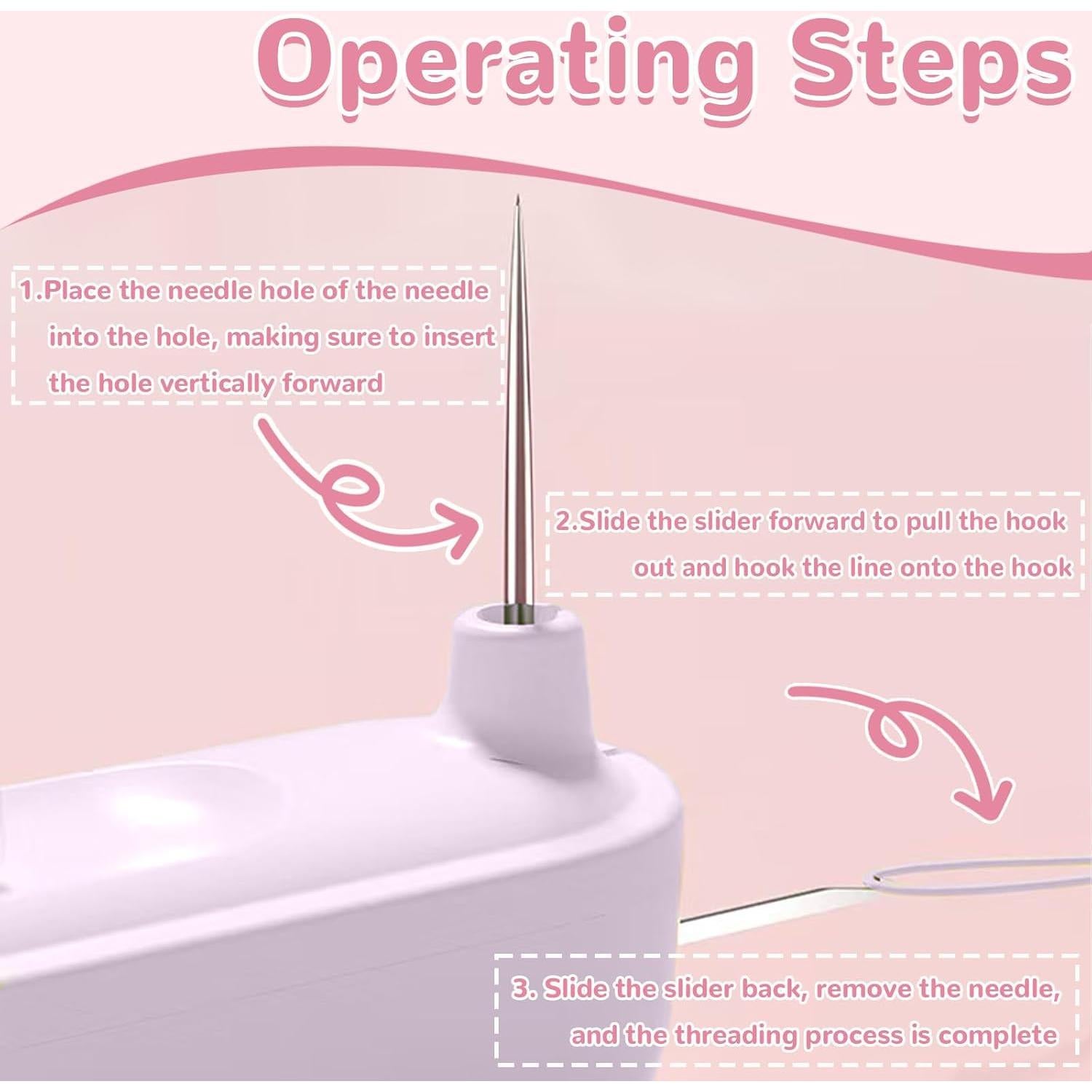 Enhebrador Automático Dekdecutyr 2 en 1 Púrpura - Herramienta de Coser