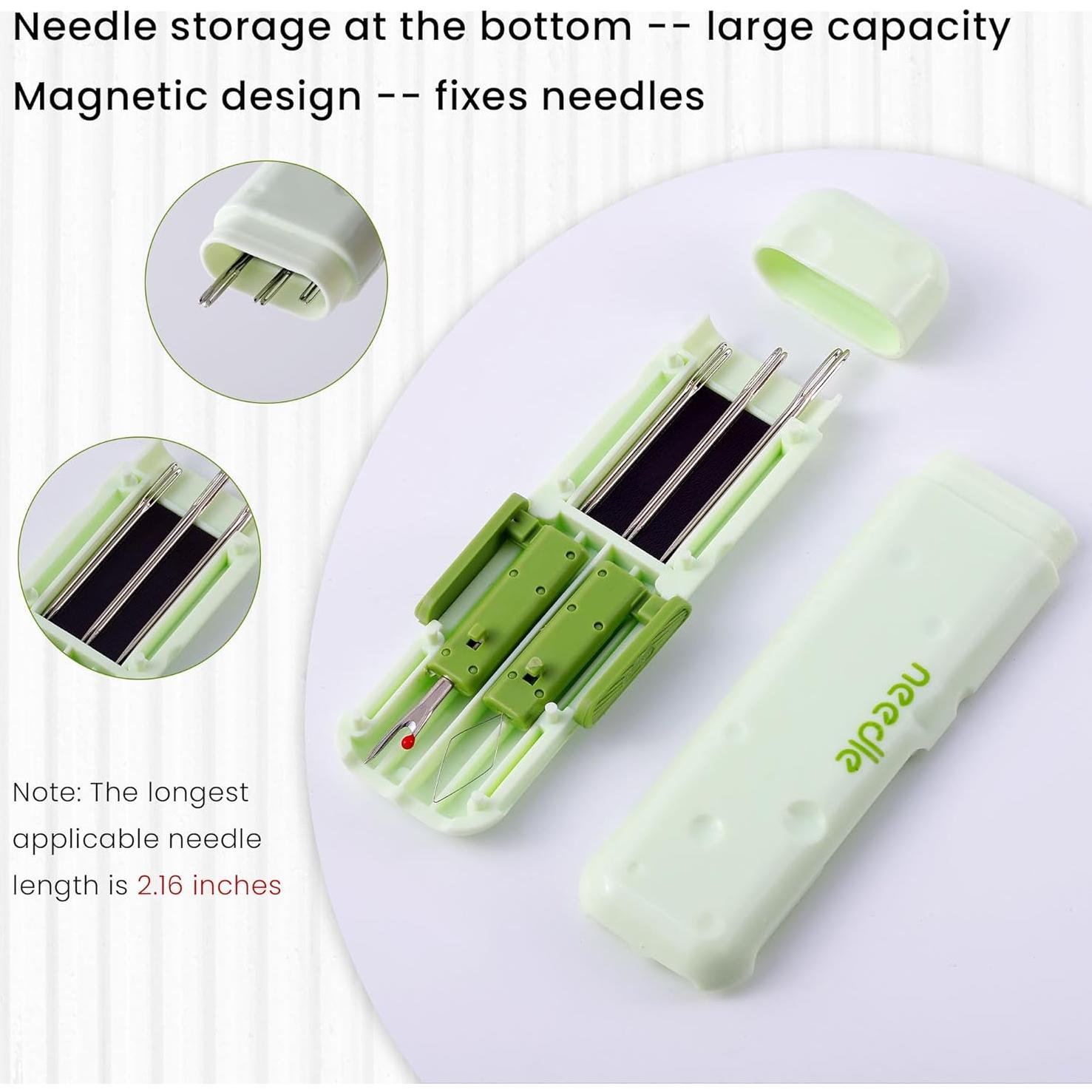 Enhebrador Automático de Agujas 3 en 1 NFAMRZCAR Verde