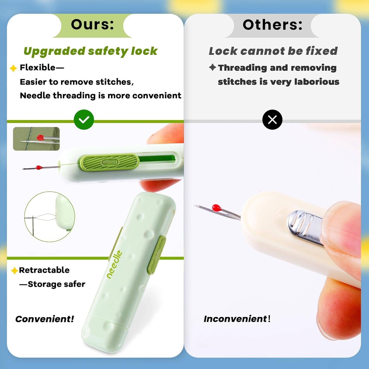 Enhebrador Automático de Agujas 3 en 1 NFAMRZCAR Verde