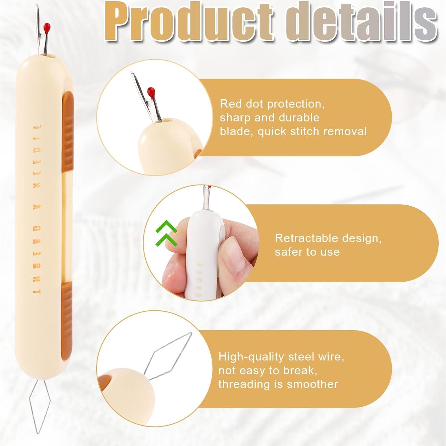 2 Piezas Enhebrador de Agujas y Descosedor NQEUEPN