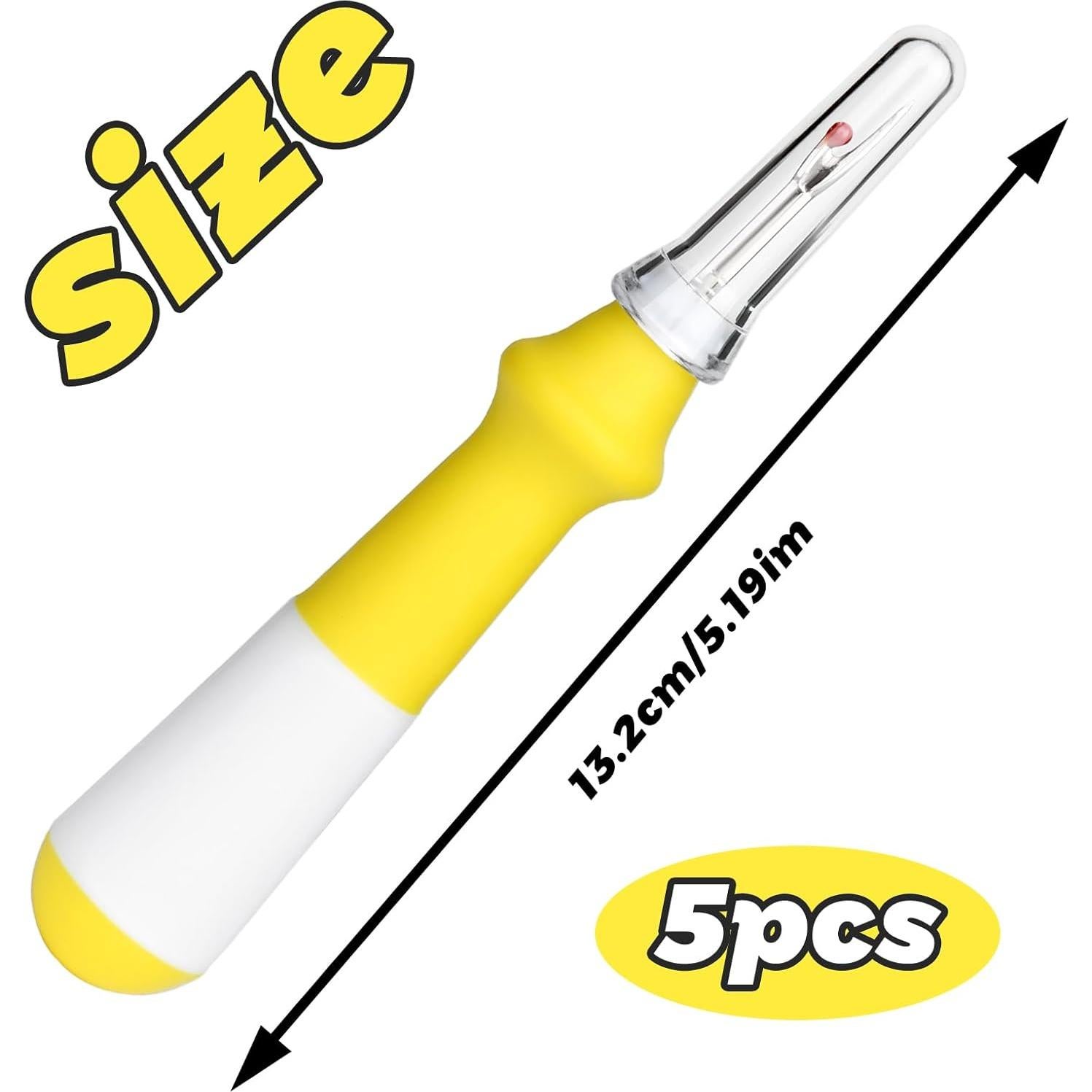Juego de 5 Cortadores de Costura Ergonómicos ZMAAGG884 Amarillo