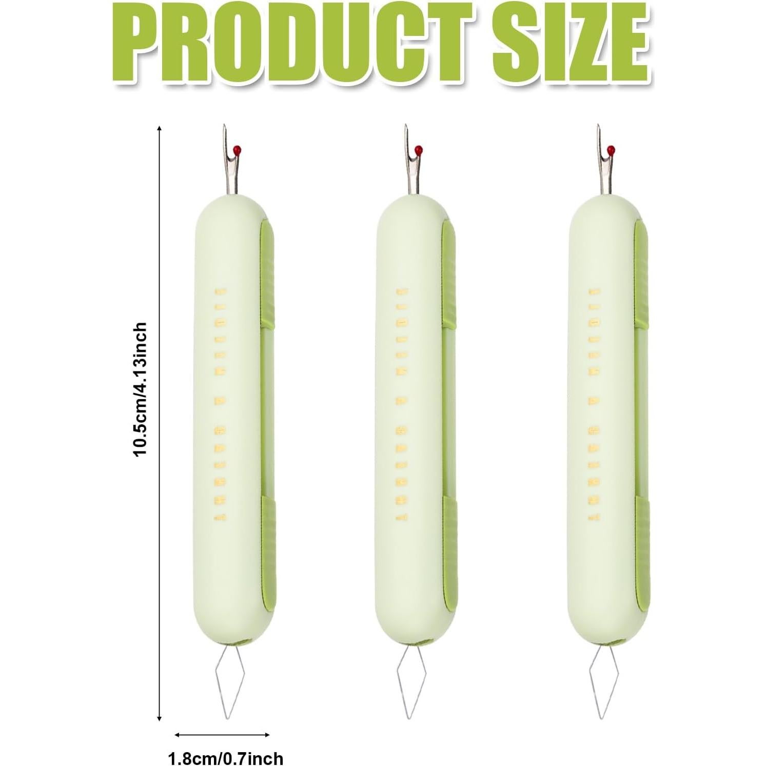 3 Piezas Deshebrador de Agujas 2 en 1 NQEUEPN Verde