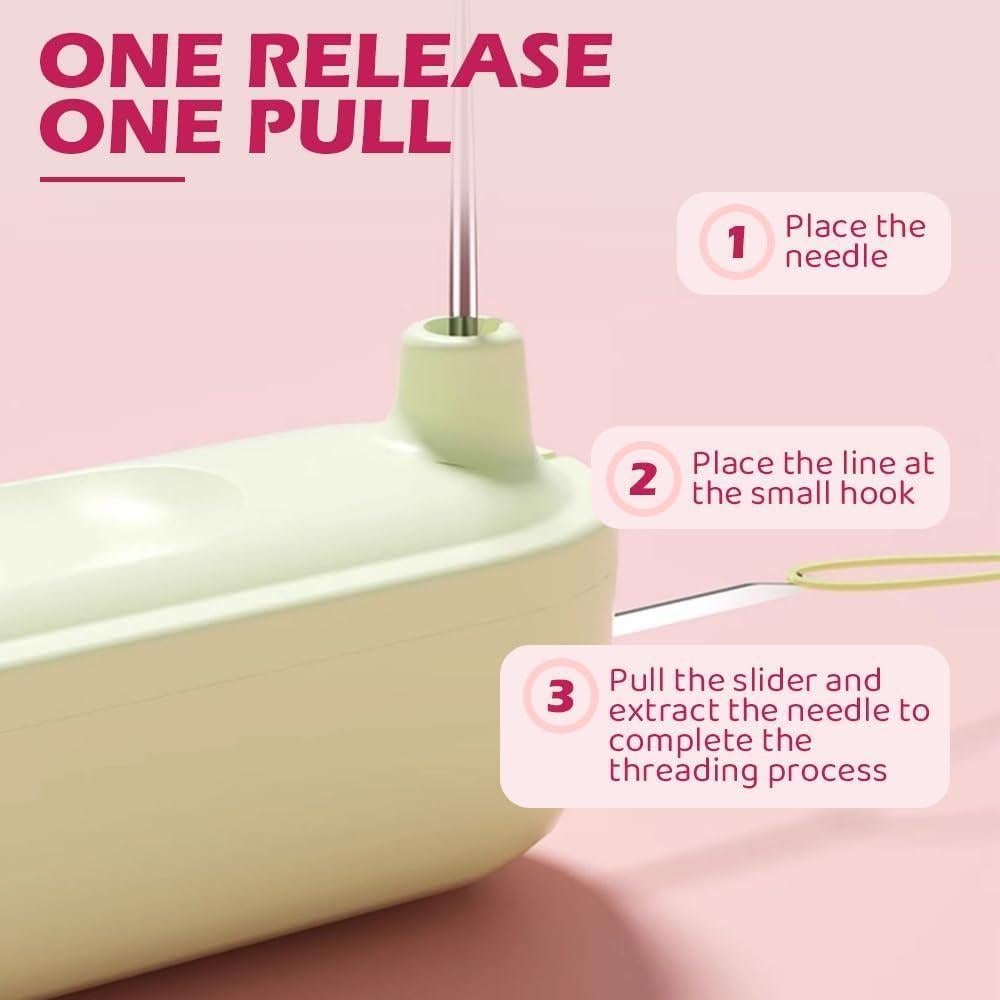 Enhebrador de Aguja 2 en 1 NQAFH Púrpura - Herramienta de Costura