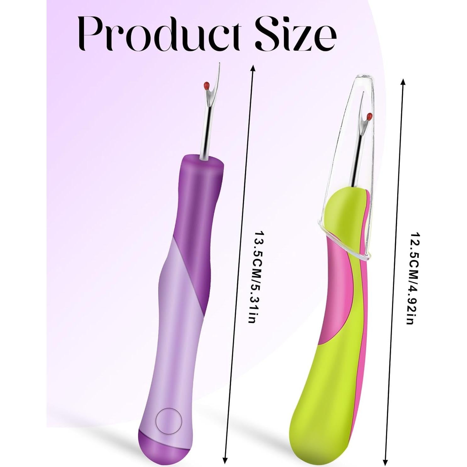 Desgarradores de Costura Giantree 2 Pcs Ergonomicos Púrpura Verde