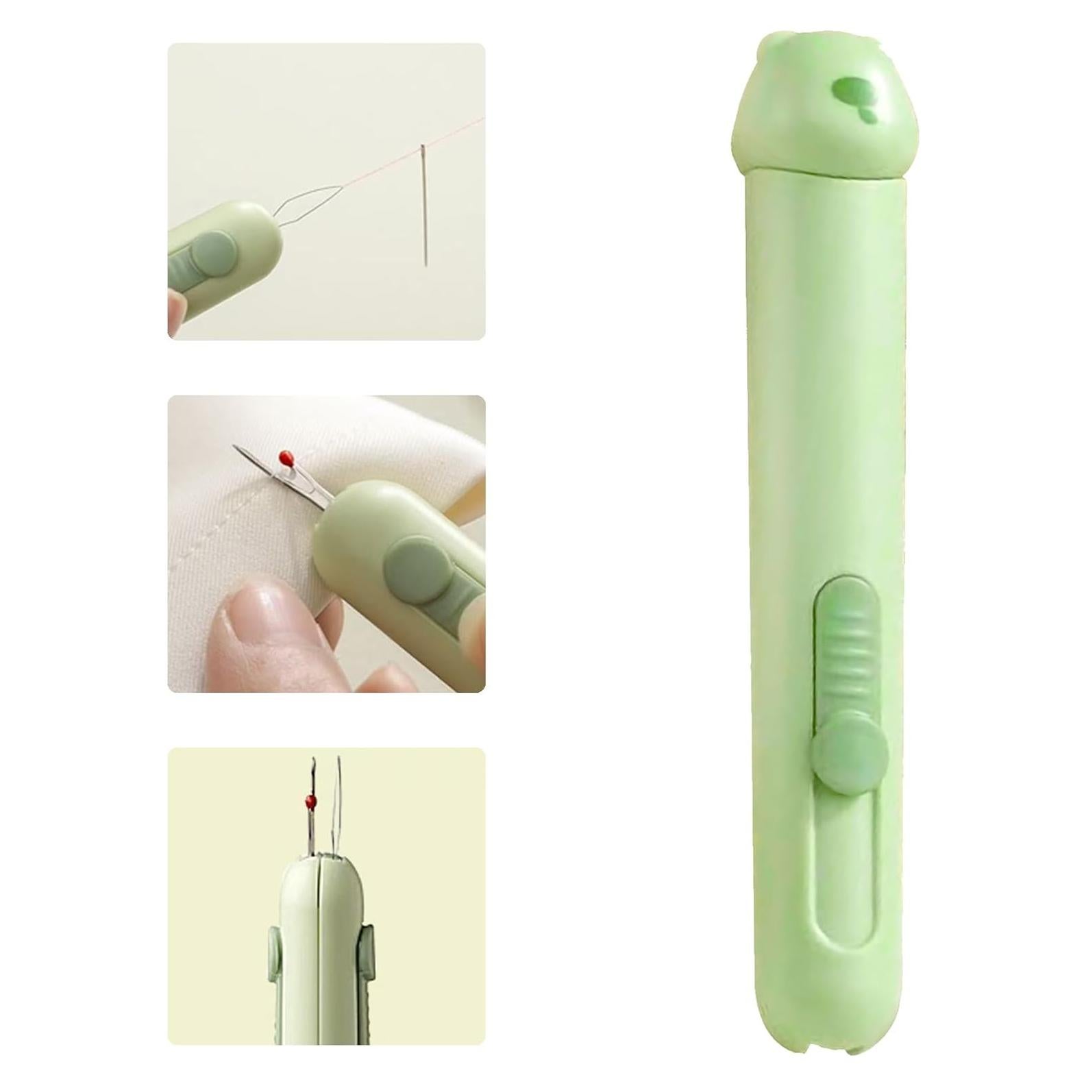 Enhebrador Automático de Agujas Xuvrir 3 en 1 Verde con Desgarrador