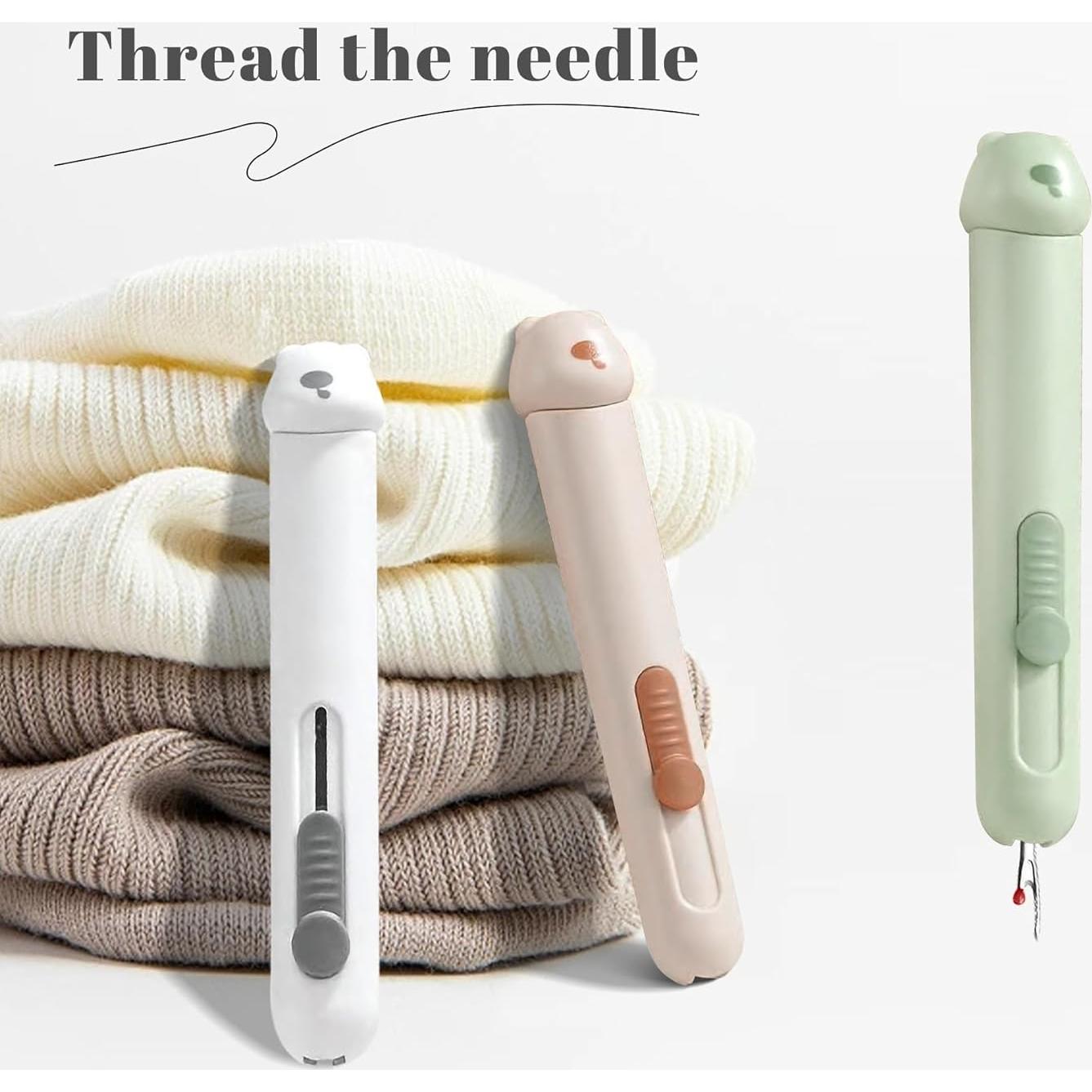 Enhebrador Automático de Agujas Xuvrir 3 en 1 Verde con Desgarrador