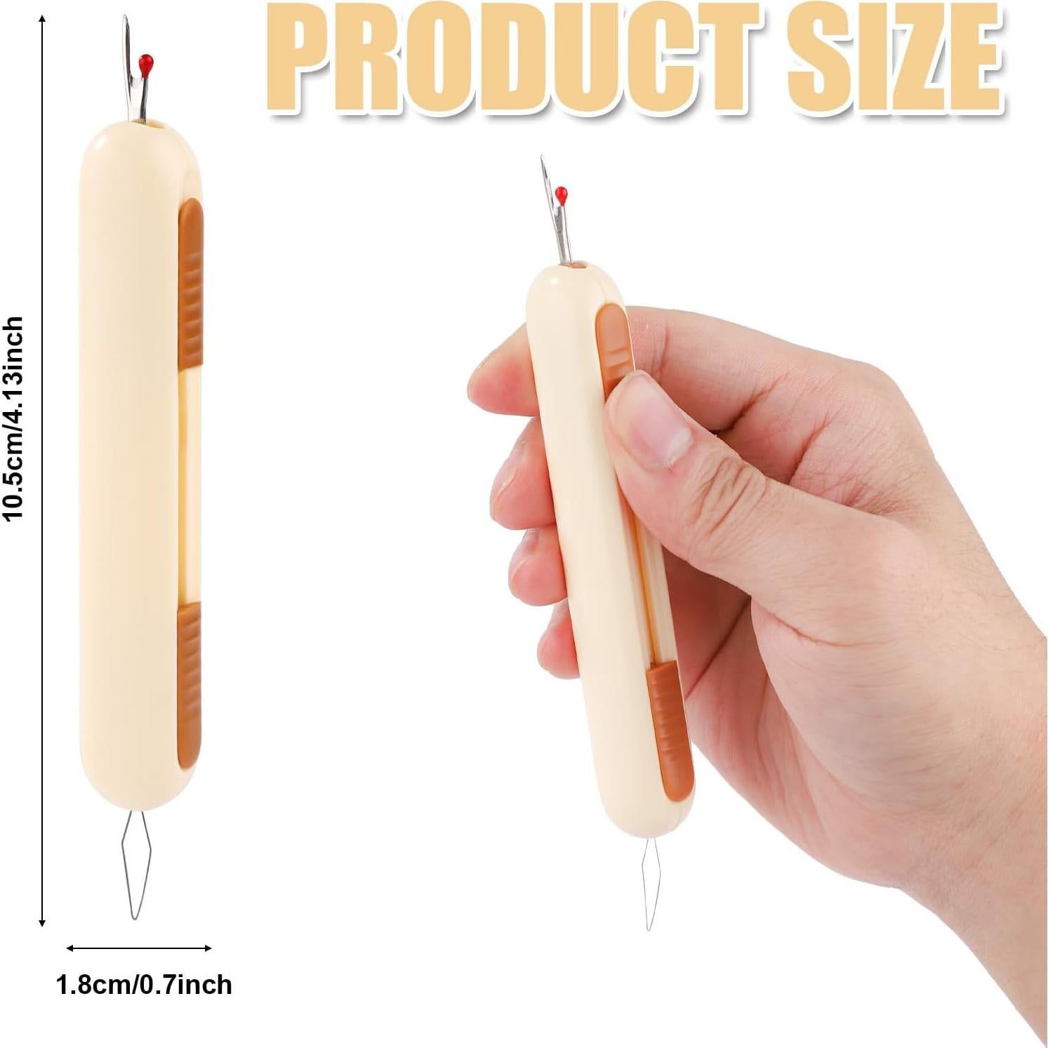 Enhebrador de Aguja y Desgarrador 2 en 1 NQEUEPN Amarillo