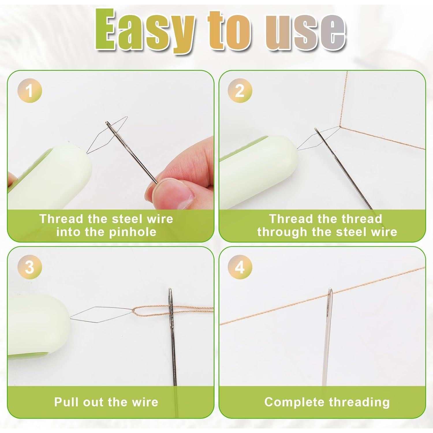 3 Piezas Enhebrador de Agujas y Descosedor 2 en 1 NQEUEPN