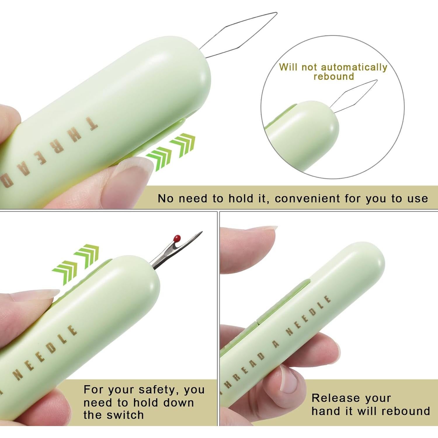 Enhebradores de Agujas y Desgarrador de Costuras QH 5PCS