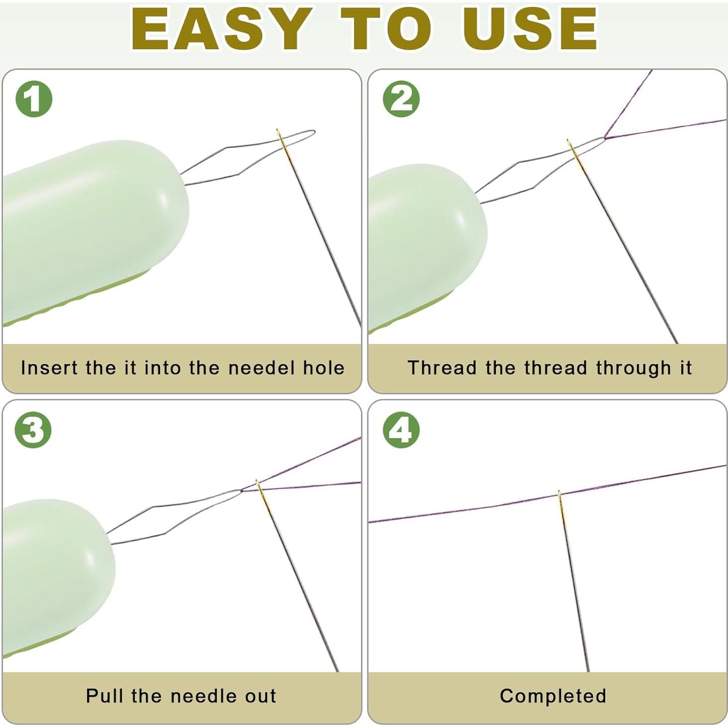 Enhebradores de Agujas y Desgarrador de Costuras QH 5PCS