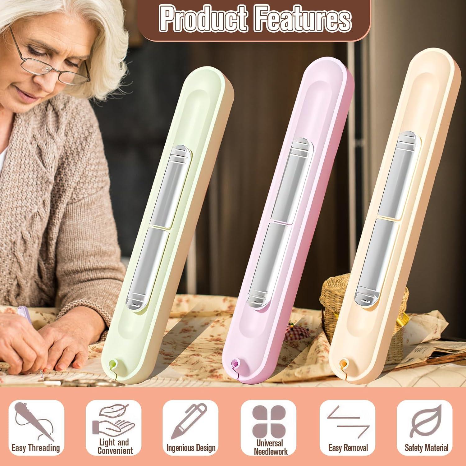 Enhebrador de Aguja y Desgarrador 2 en 1 Mejorado - 3 Piezas