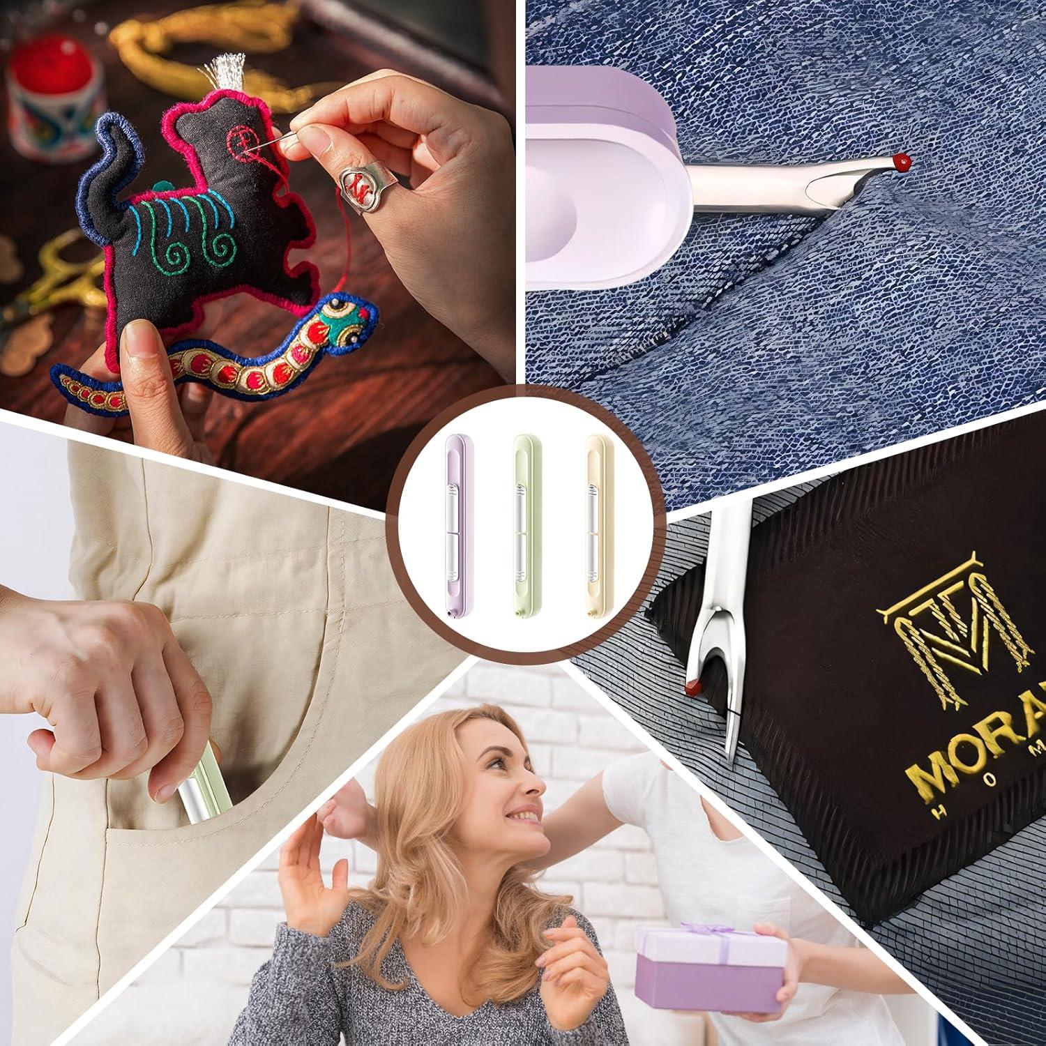 Enhebrador de Aguja y Desgarrador 2 en 1 Mejorado - 3 Piezas