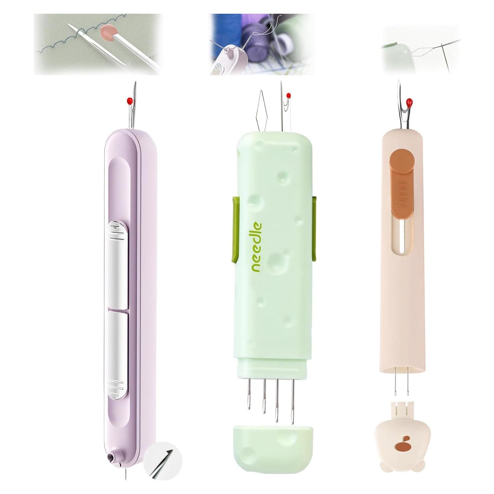 Enhebrador de Agujas Automático 3 en 1 RUOI con Caja Magnética