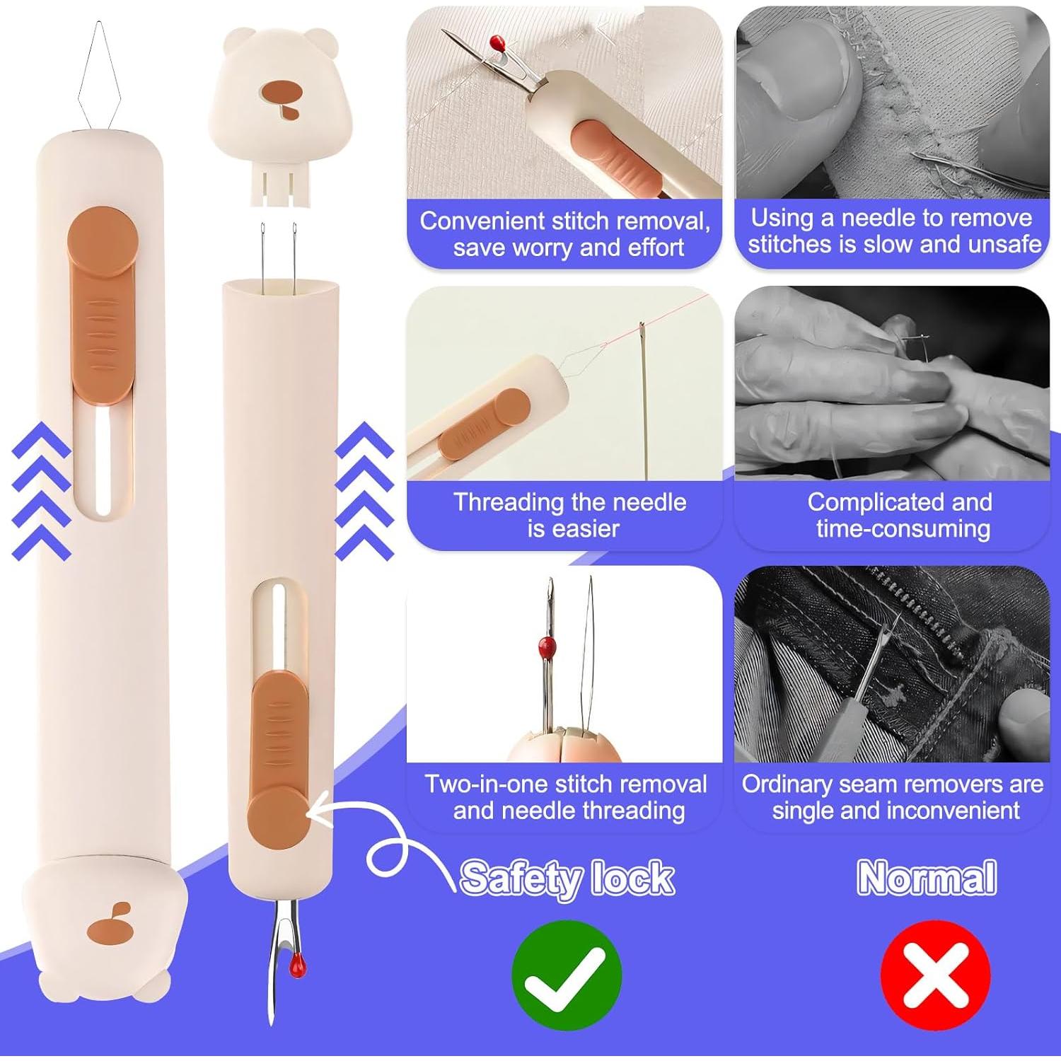Enhebrador de Agujas Automático 3 en 1 RUOI con Caja Magnética