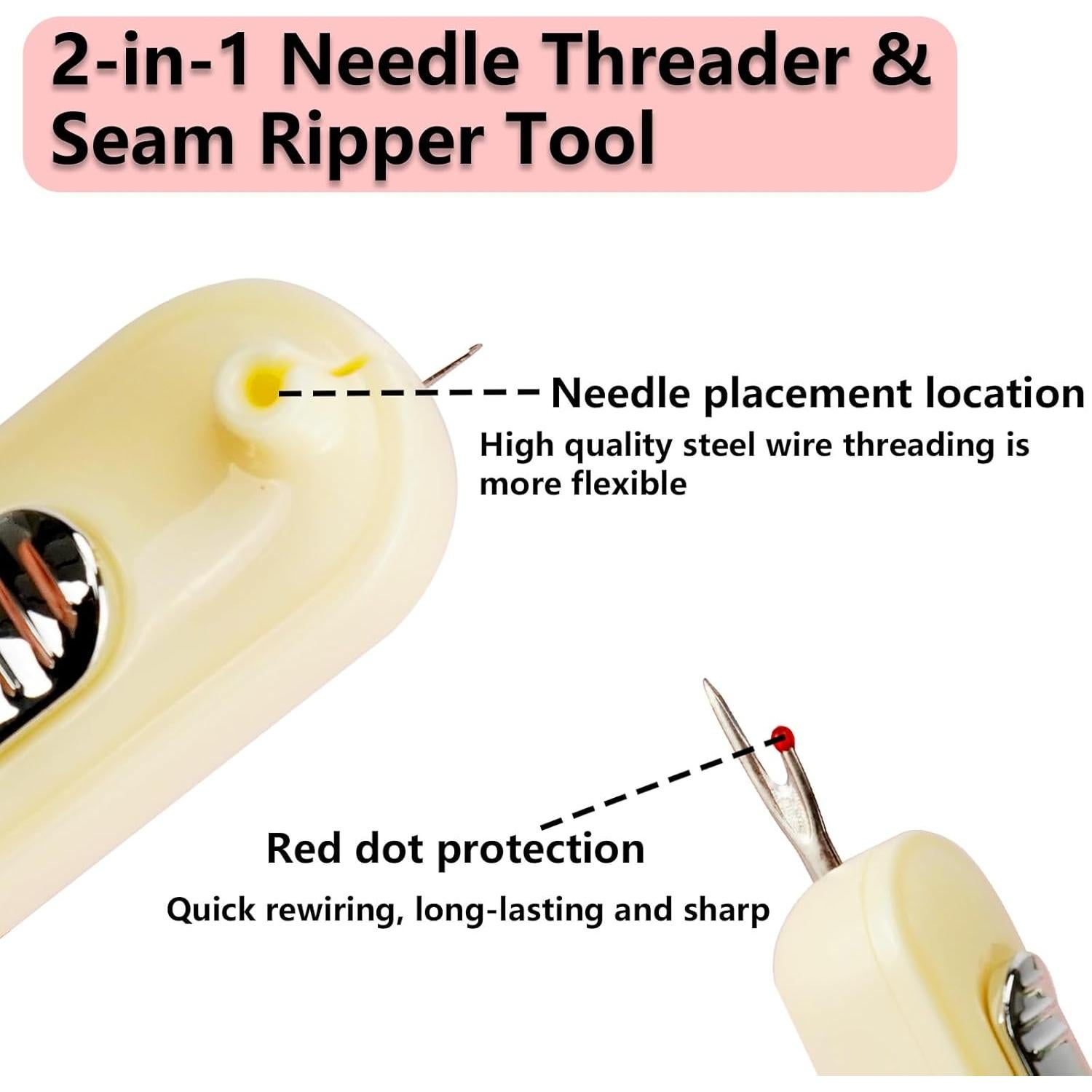 6 Piezas Enhebradores de Agujas 2 en 1 LIOUCBD Multifuncional