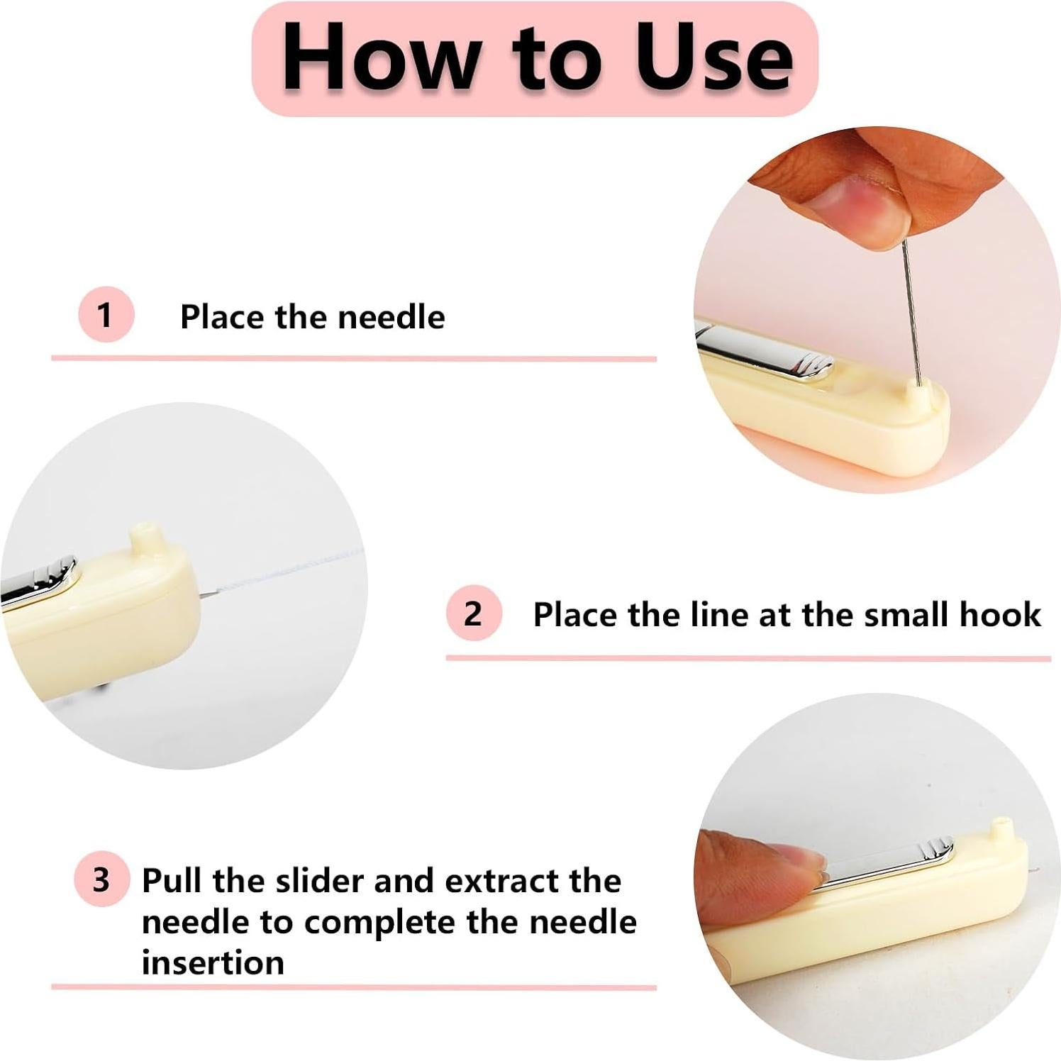 6 Piezas Enhebradores de Agujas 2 en 1 LIOUCBD Multifuncional