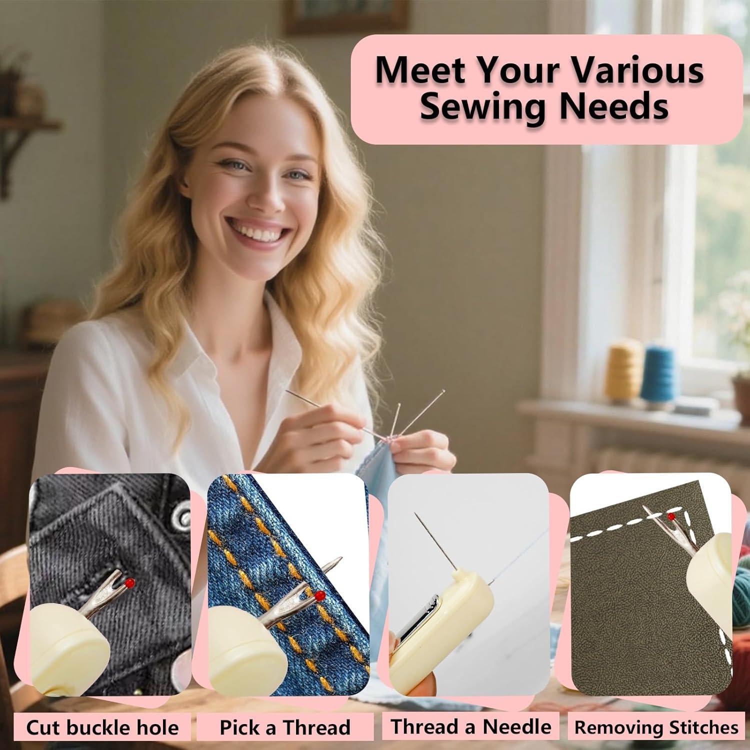 6 Piezas Enhebradores de Agujas 2 en 1 LIOUCBD Multifuncional