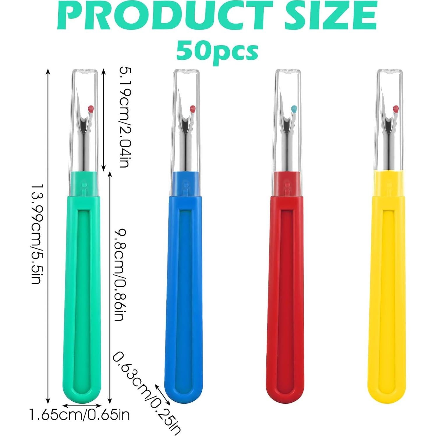 Kit de 50 Quita Costuras Multicolor Yuanan - 14 cm