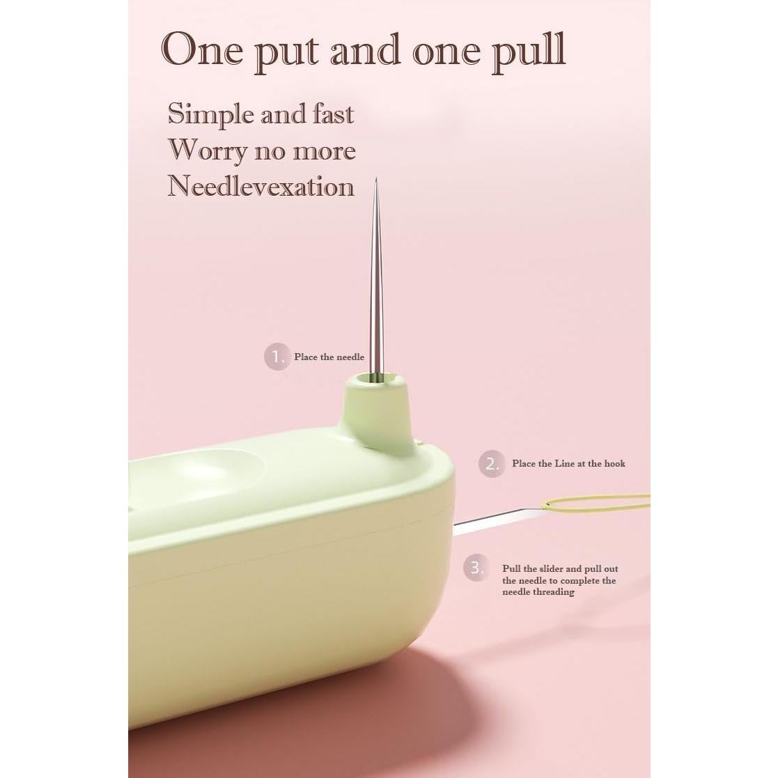 Herramienta Enhebrador y Deshebrador 2-en-1 Genérico 3PCS