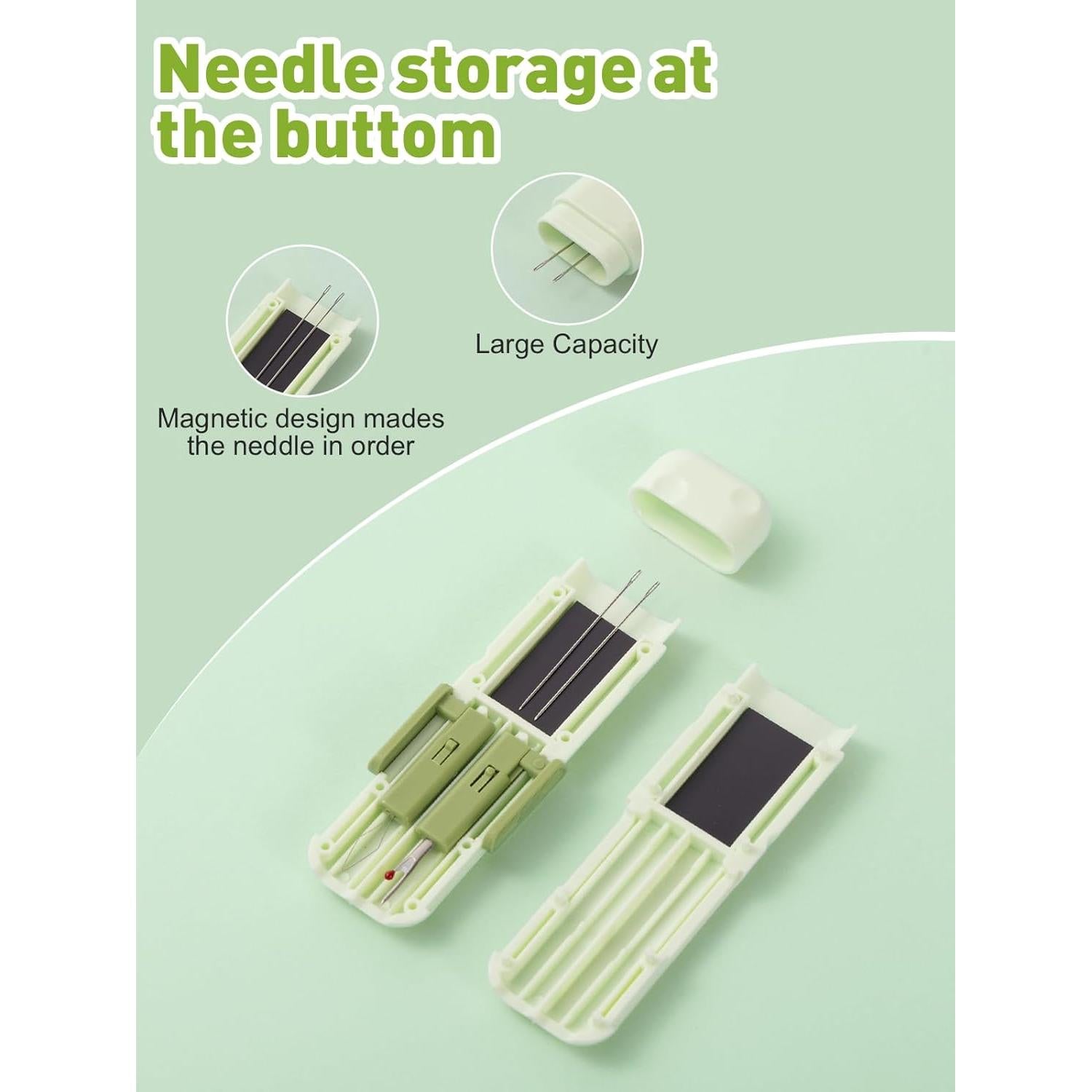 Enhebrador Automático de Agujas Avsty 3 en 1 con Almacenamiento