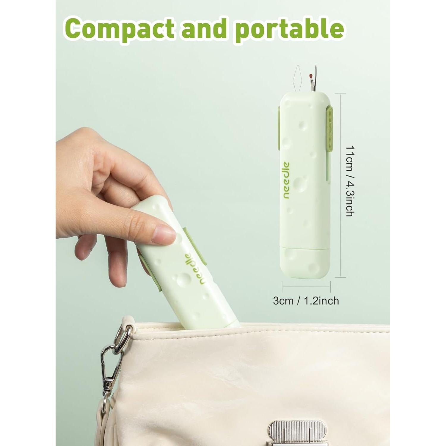 Enhebrador Automático de Agujas Avsty 3 en 1 con Almacenamiento