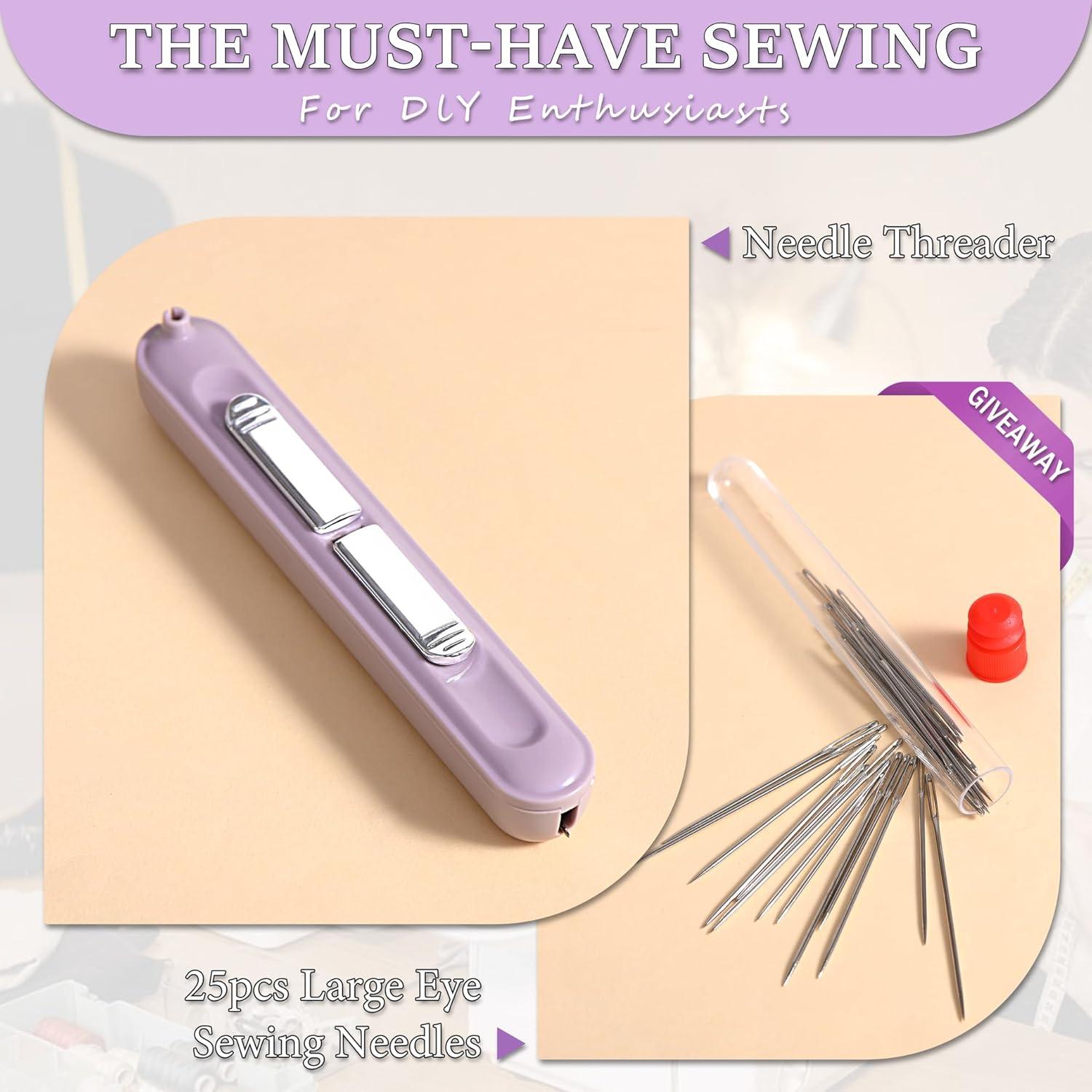 Zivyes Enhebrador de Agujas 2 en 1 con 25 Agujas de Acero