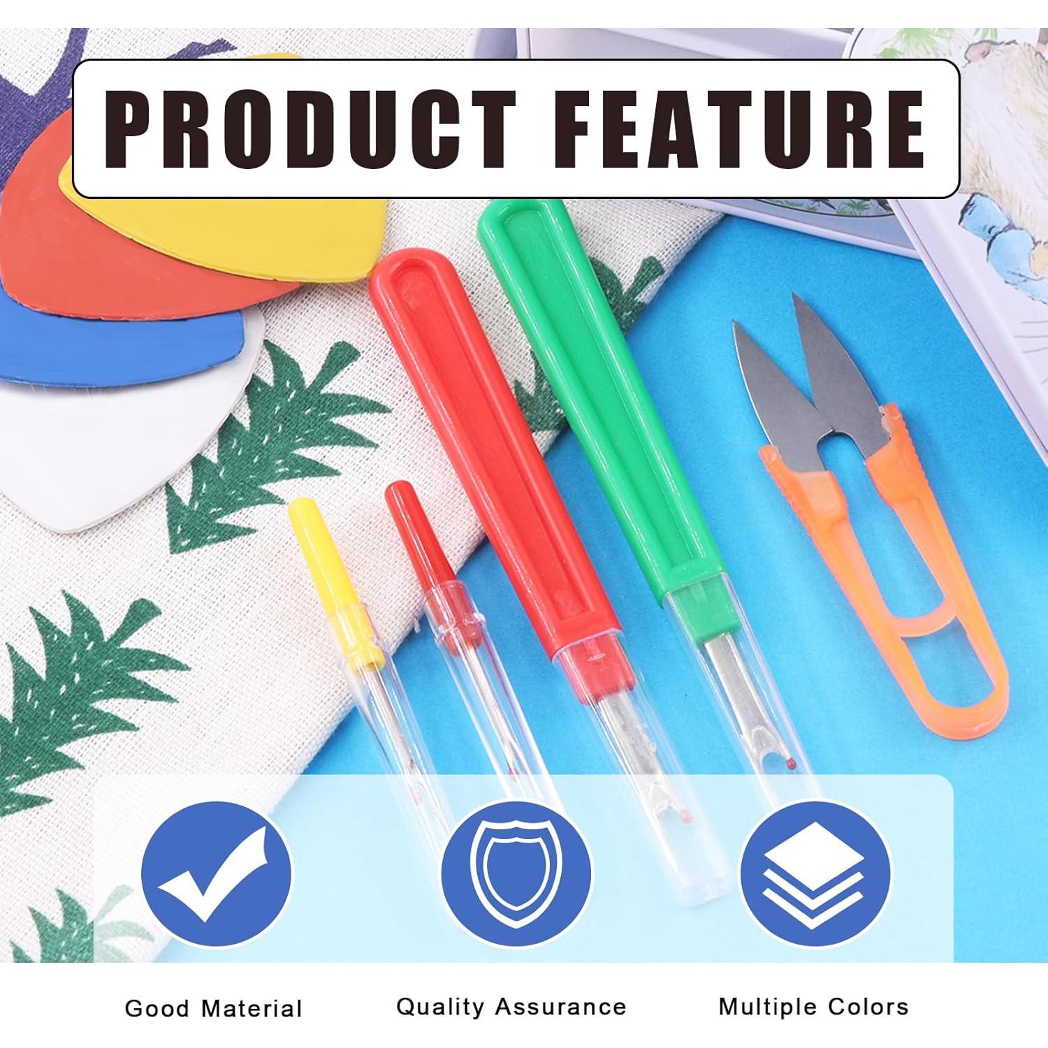 Kit de Costura Glarks 116 Piezas - Descosedores, Tiza, Tijeras, Clips