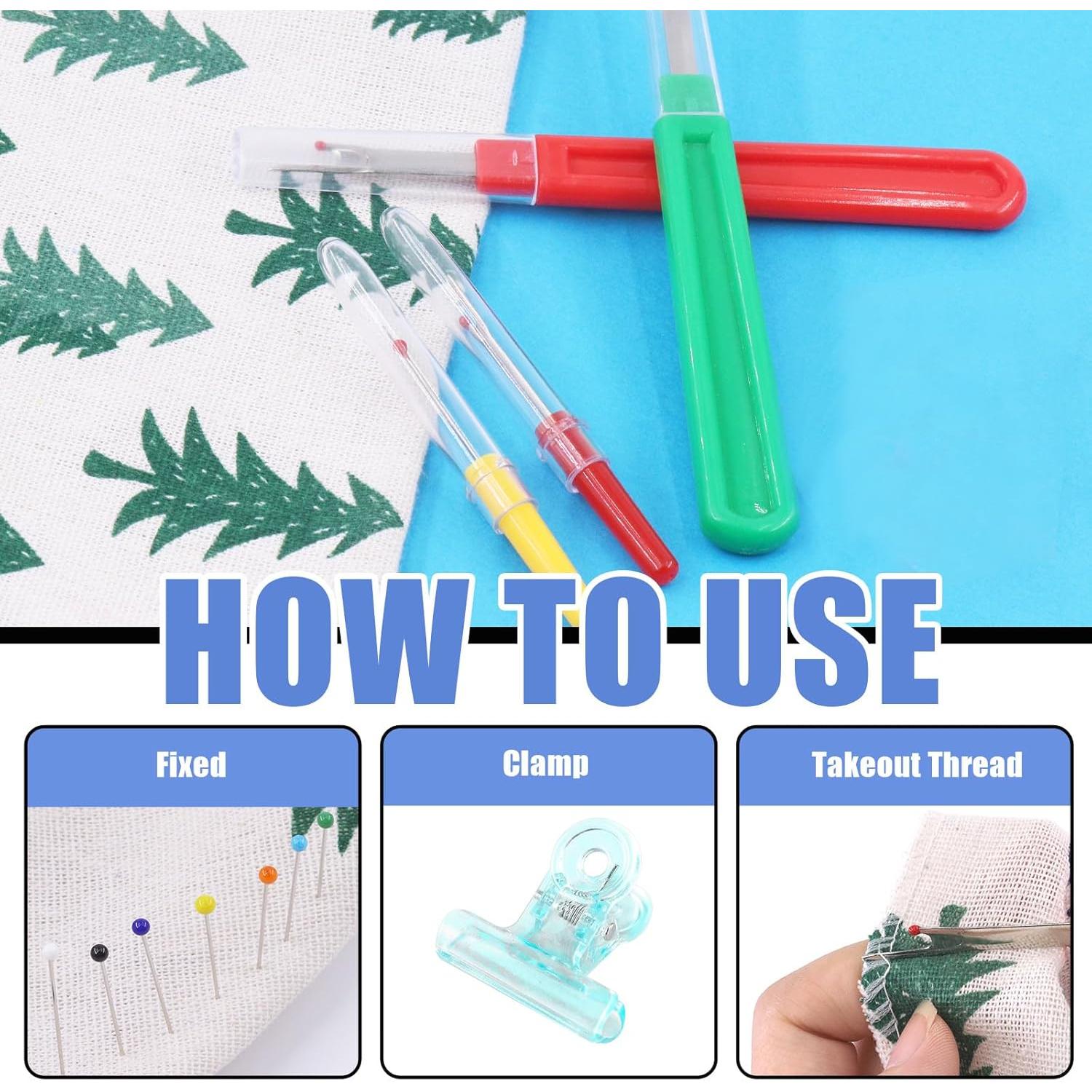 Kit de Costura Glarks 116 Piezas - Descosedores, Tiza, Tijeras, Clips