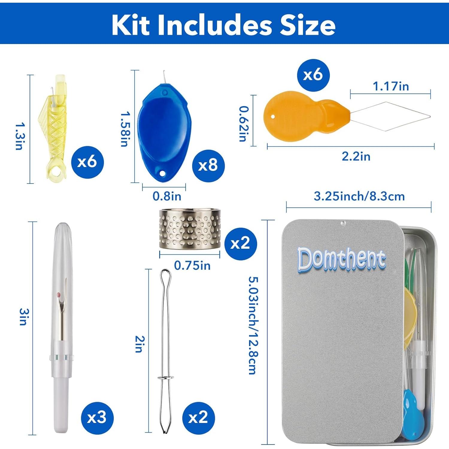 Set de Hilos de Aguja Domthent para Coser a Mano - 28 Piezas