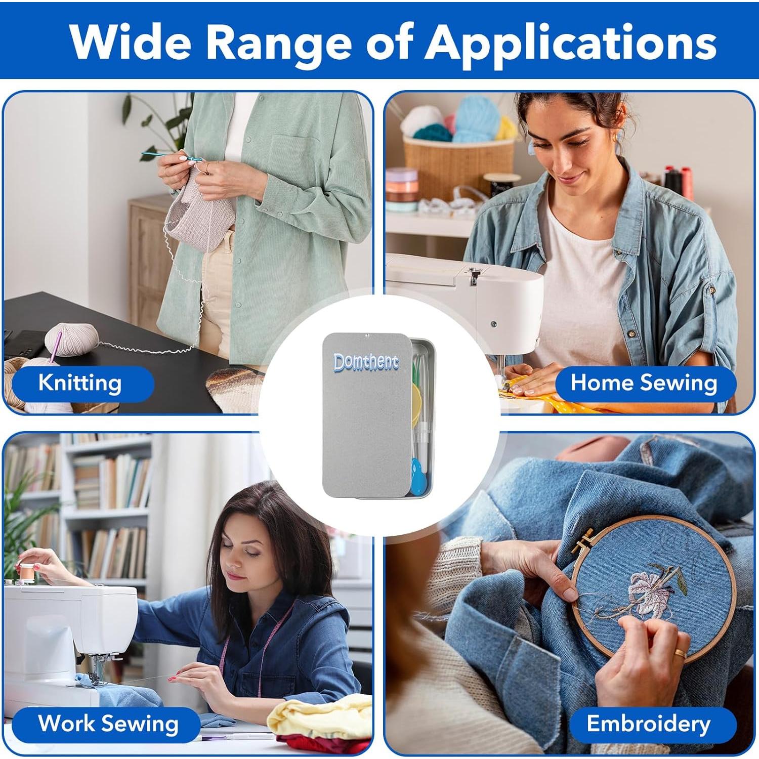 Set de Hilos de Aguja Domthent para Coser a Mano - 28 Piezas